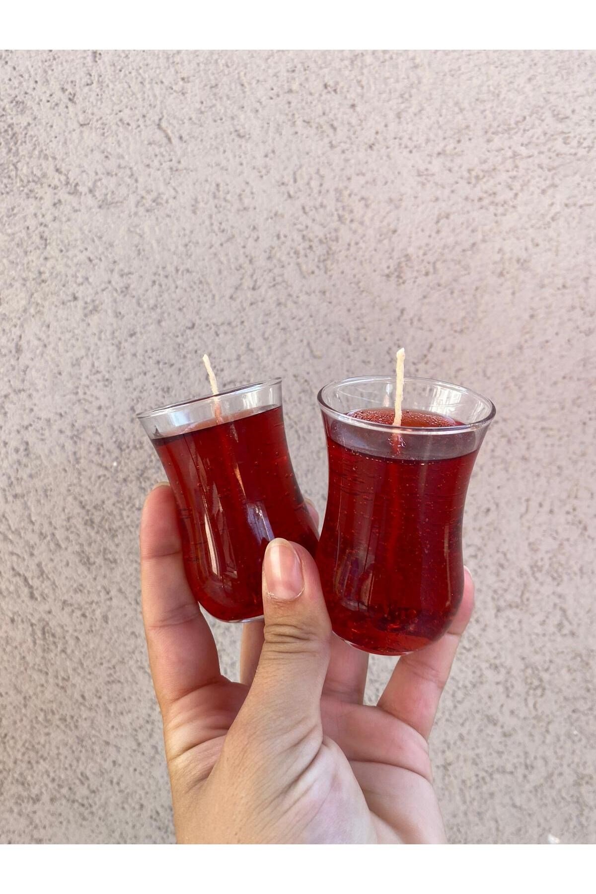 Çay Tiryakilerine Özel Tavşan Kanı Çay Mum 2 Adet