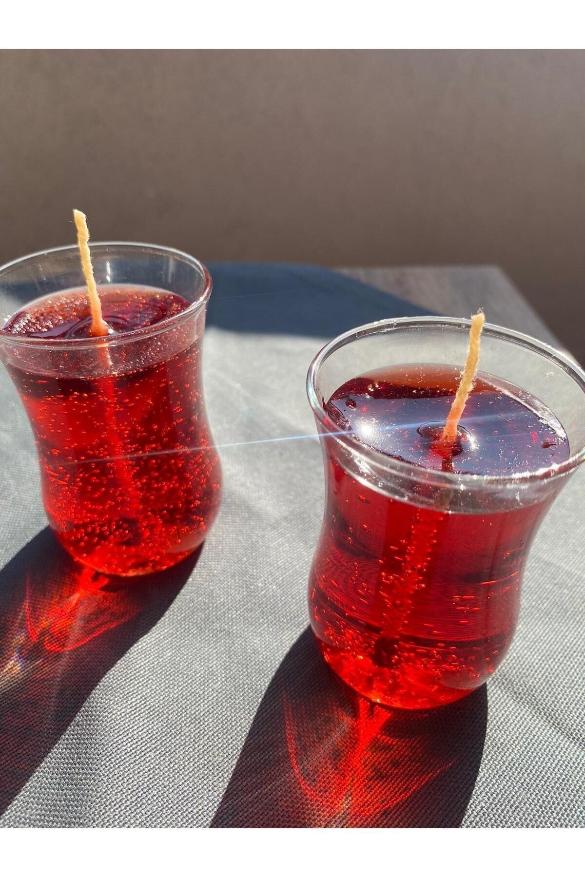 Çay Tiryakilerine Özel Tavşan Kanı Çay Mum 2 Adet