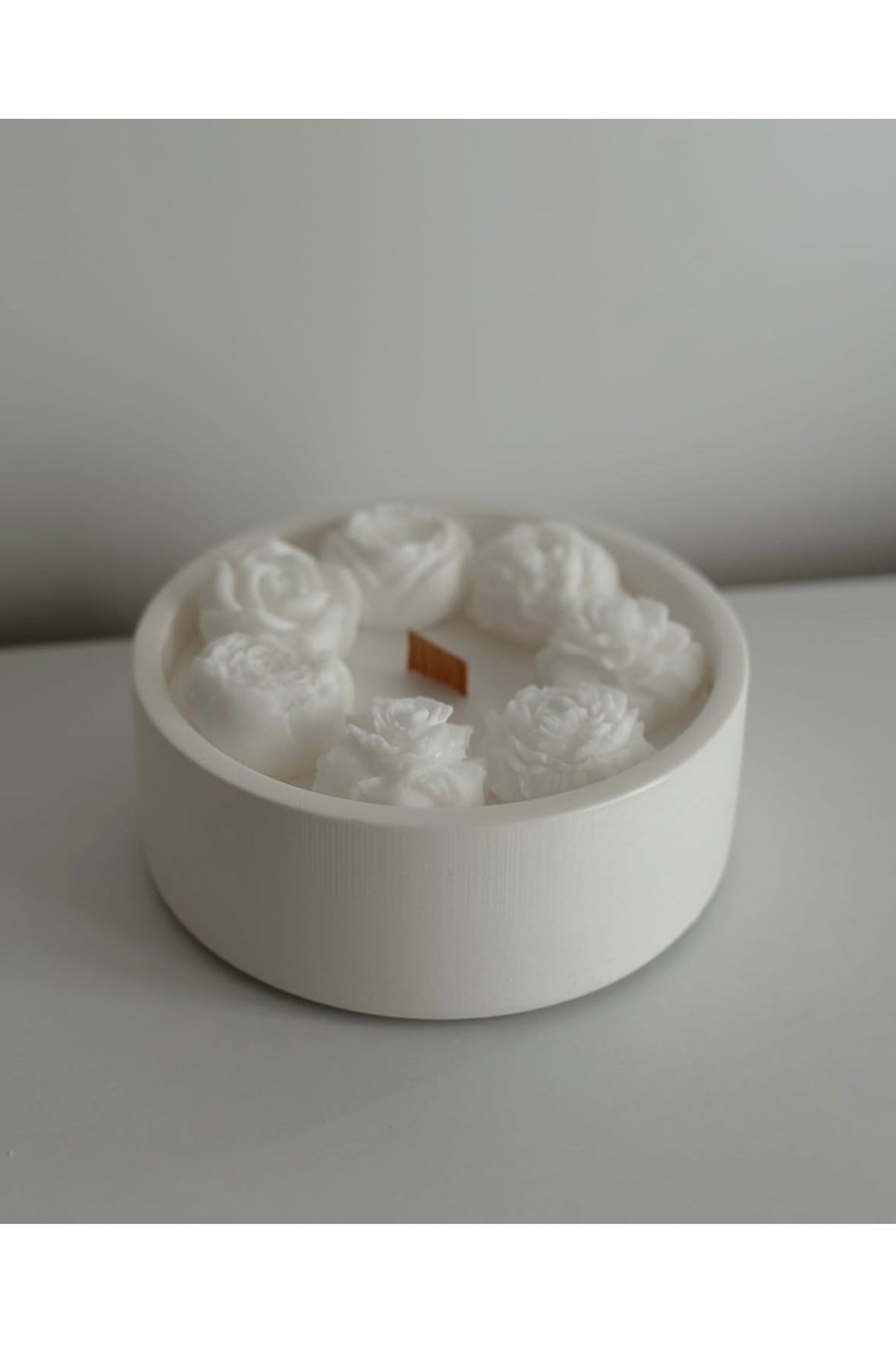 Çiçekli Kase Mum Kokulu Mum Scented Candle