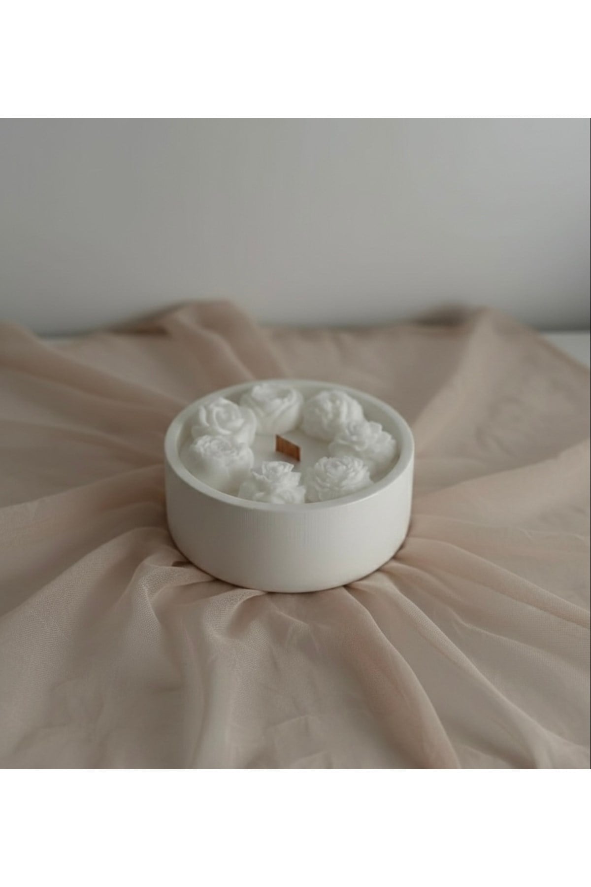 Çiçekli Kase Mum Kokulu Mum Scented Candle