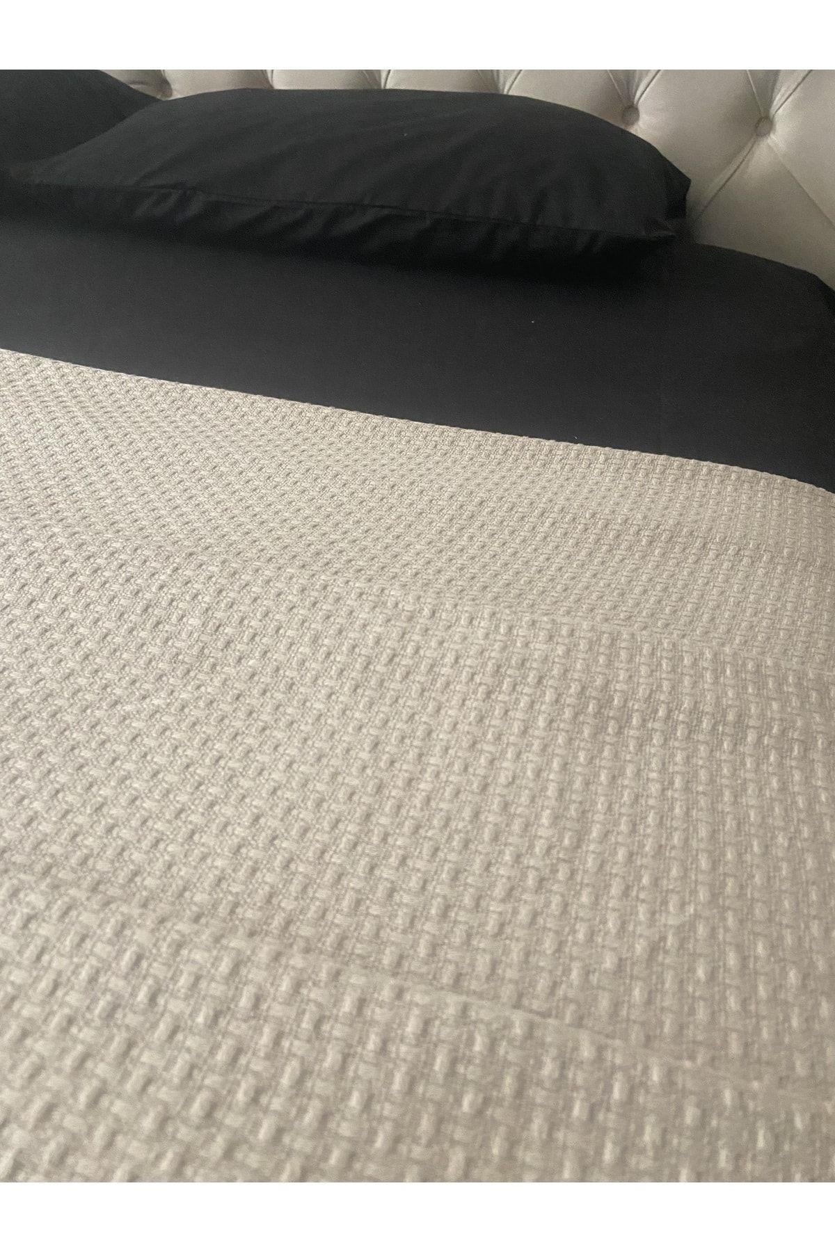Çift Kişilik Pike %100 Pamuklu Lastikli Çarşaf Yastık Kılıfı Takım 4 Parça