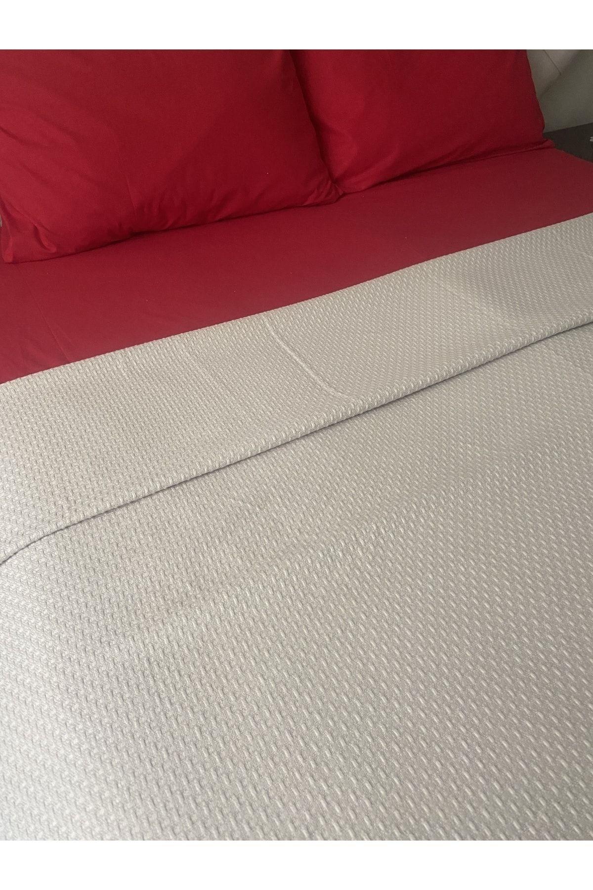 Çift Kişilik Pike %100 Pamuklu Lastikli Çarşaf Yastık Kılıfı Takım 4 Parça