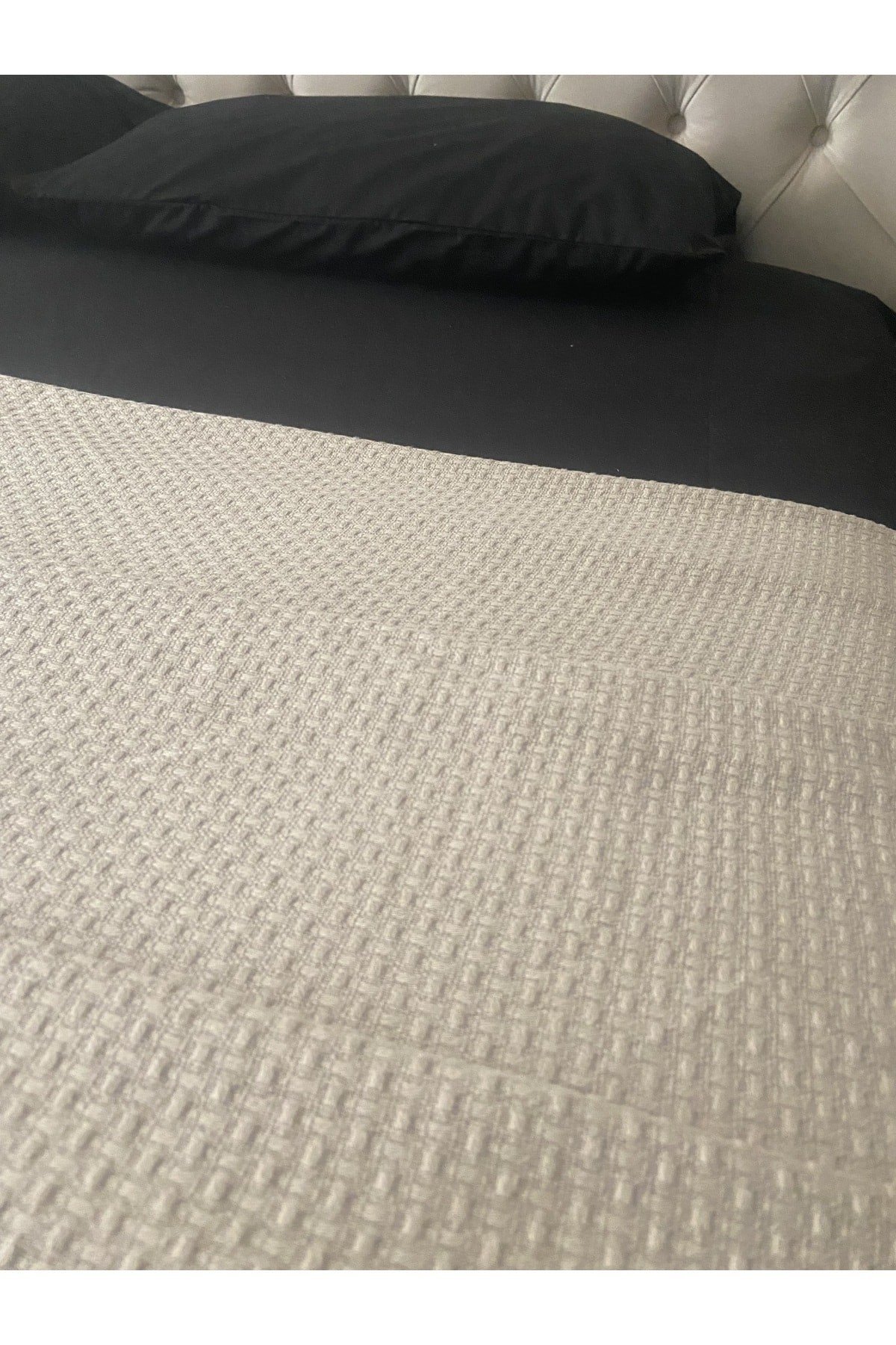Çift Kişilik Pike %100 Pamuklu Lastikli Çarşaf Yastık Kılıfı Takım 4 Parça