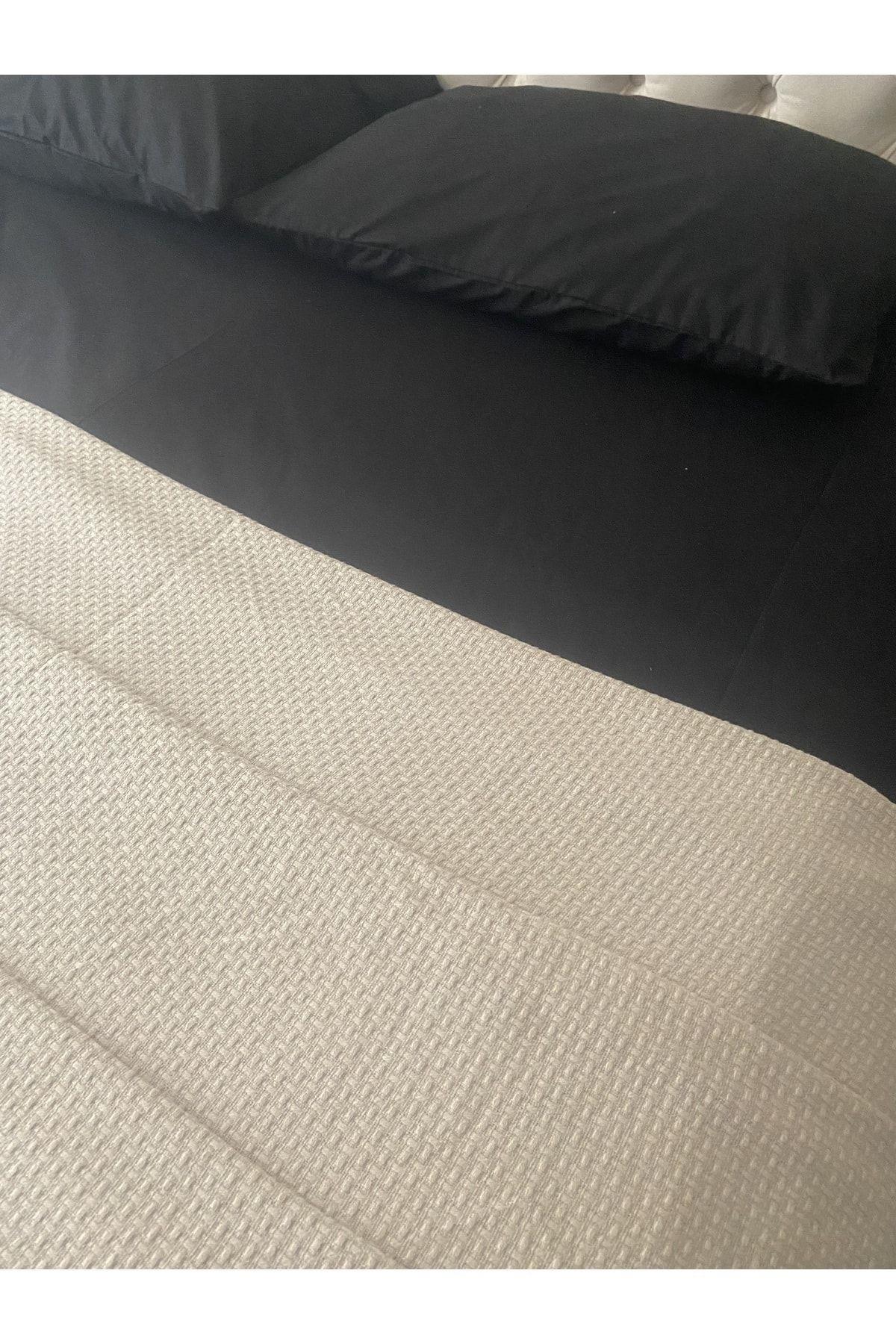Çift Kişilik Pike %100 Pamuklu Lastikli Çarşaf Yastık Kılıfı Takım 4 Parça