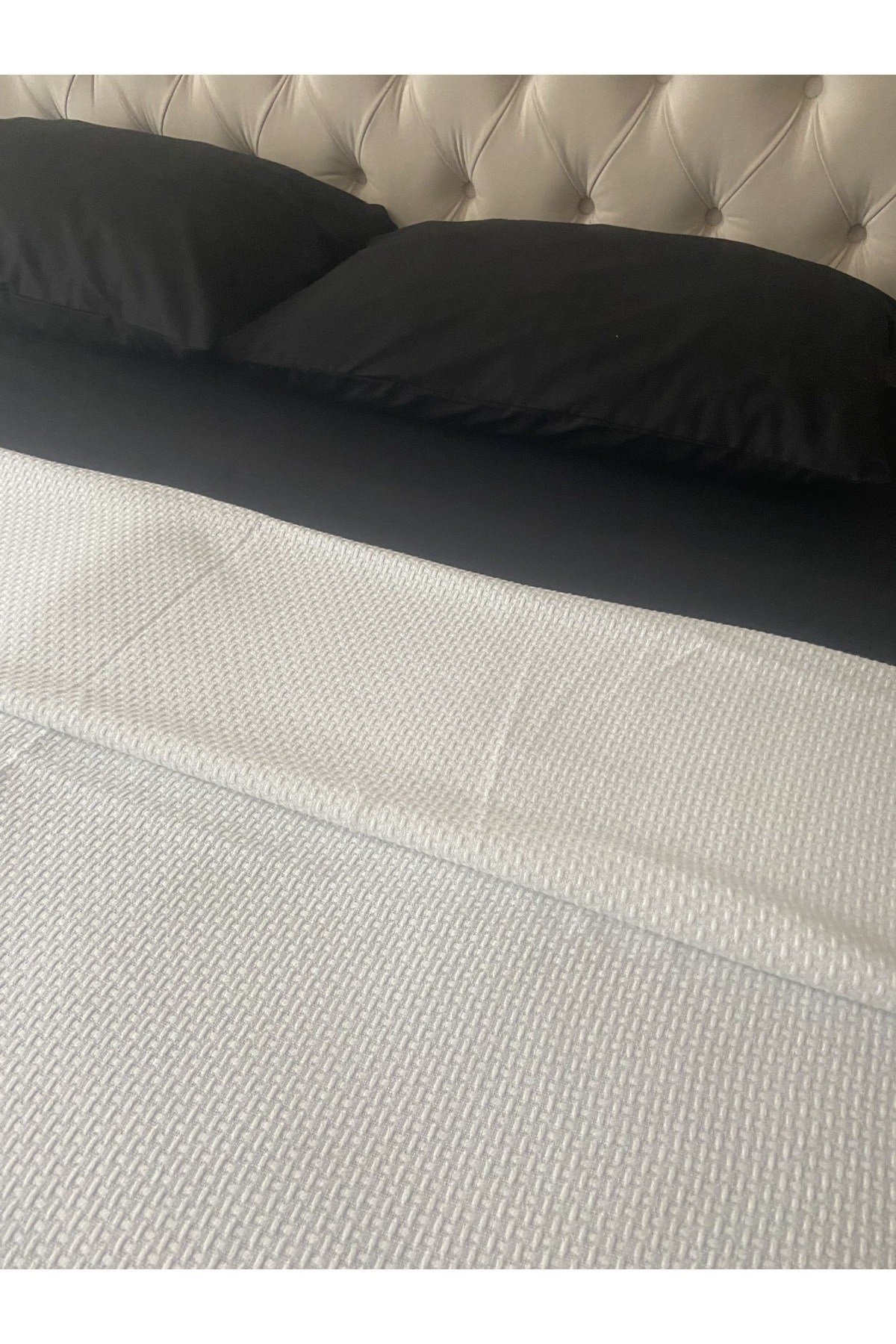 Çift Kişilik Pike %100 Pamuklu Lastikli Çarşaf Yastık Kılıfı Takım 4 Parça