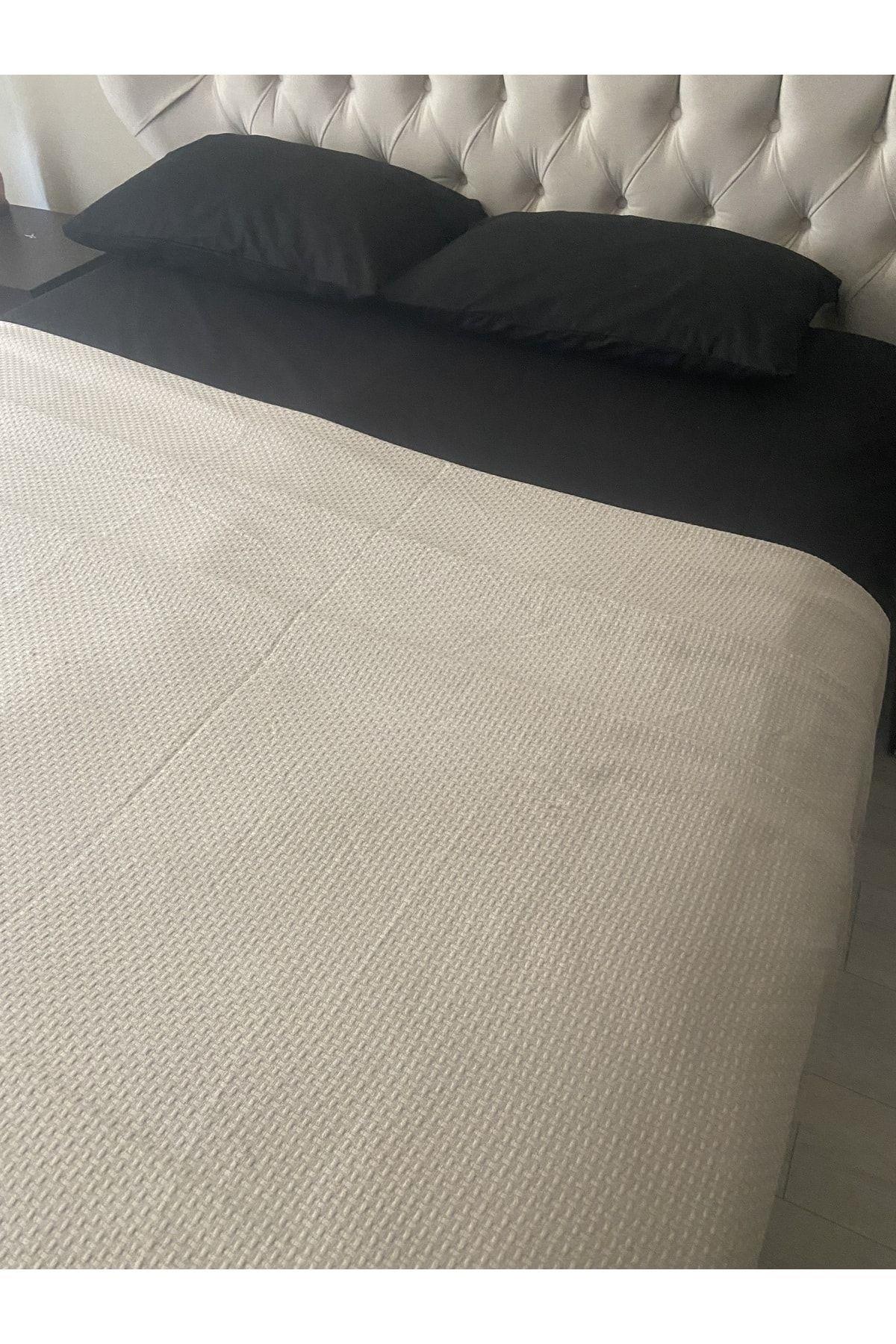Çift Kişilik Pike %100 Pamuklu Lastikli Çarşaf Yastık Kılıfı Takım 4 Parça