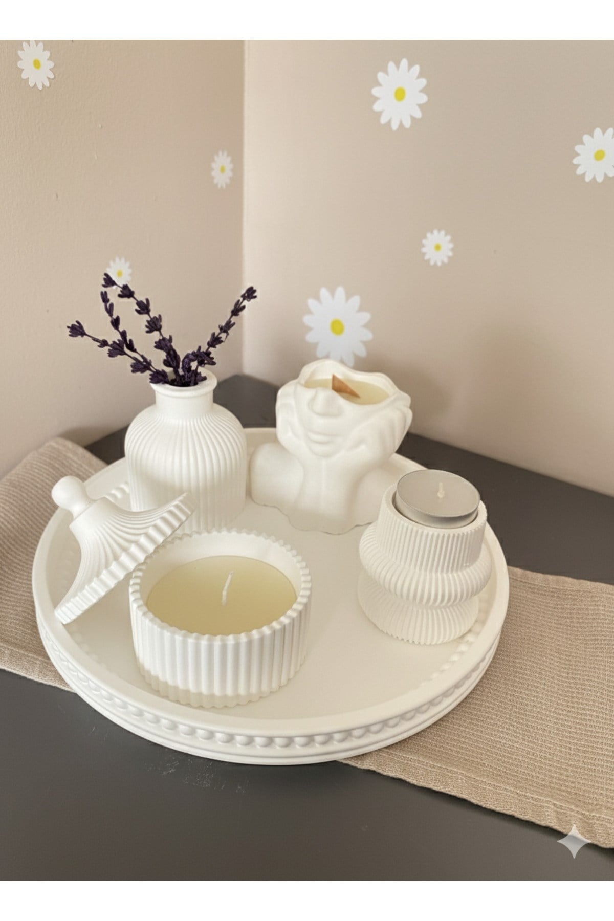 Dekoratif Tepsili set