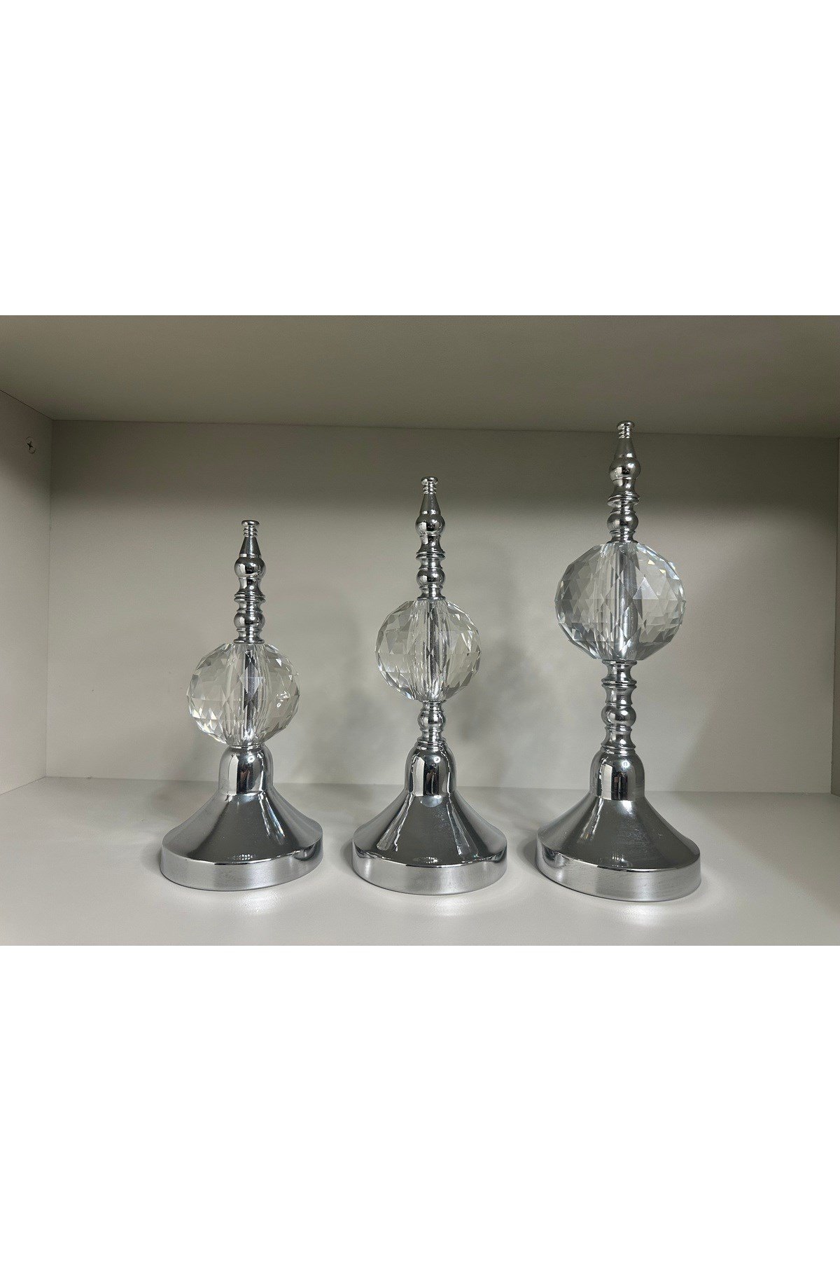 DEKORATİF ÜÇLÜ KRİSTAL KÜRE İTHAL