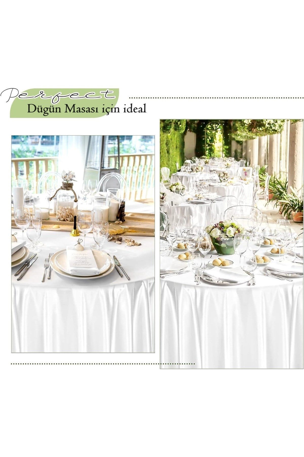 Düğün , Otel , Restoran , Parti Masası İçin Büyük Yuvarlak Saten Masa Örtüsü