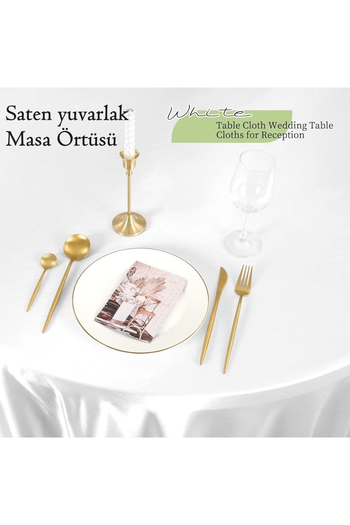 Düğün , Otel , Restoran , Parti Masası İçin Büyük Yuvarlak Saten Masa Örtüsü