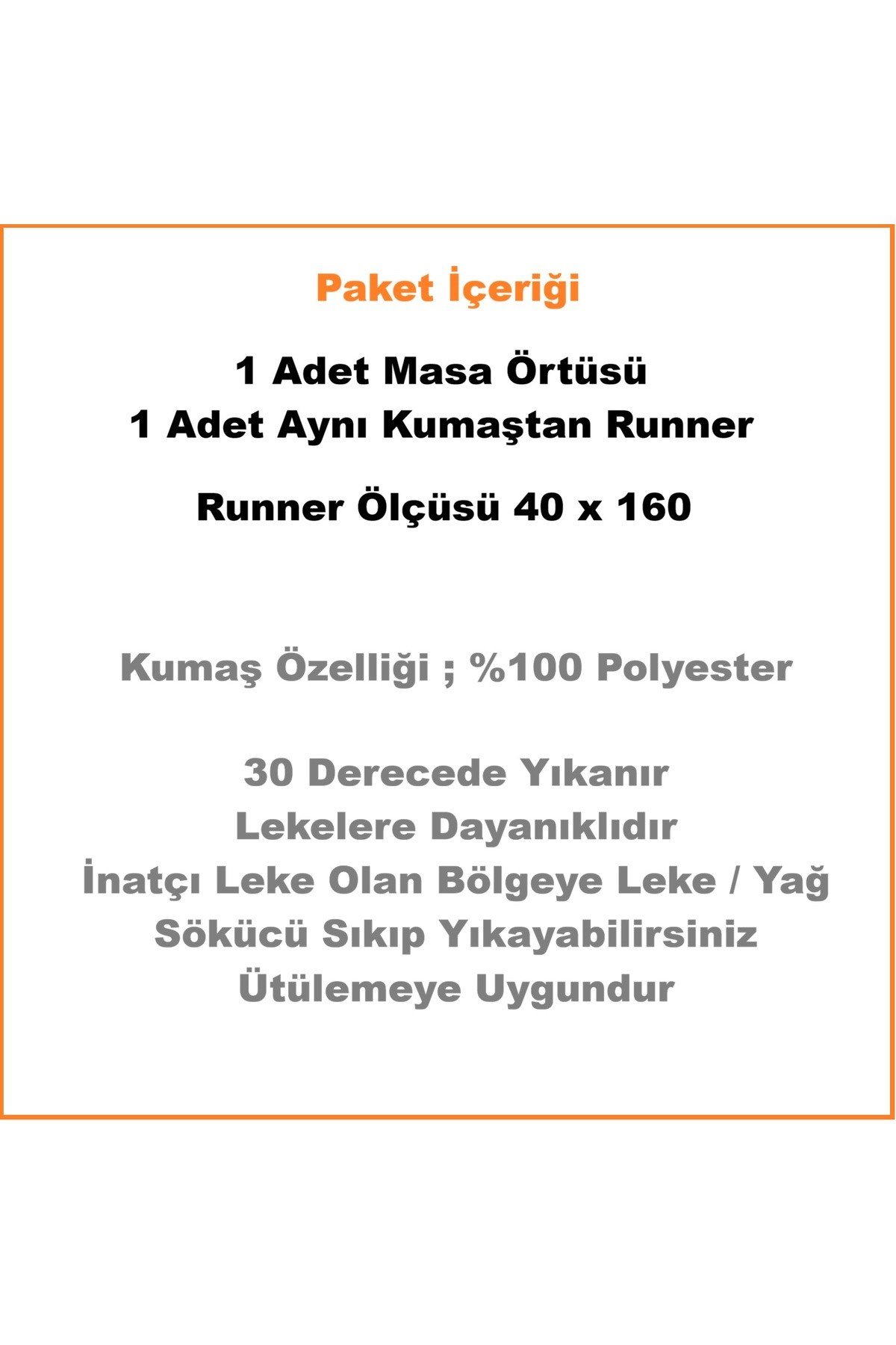 Elite Masa Örtüsü + Runner Takım | Lekeye Dayanıklı Simli Siyah