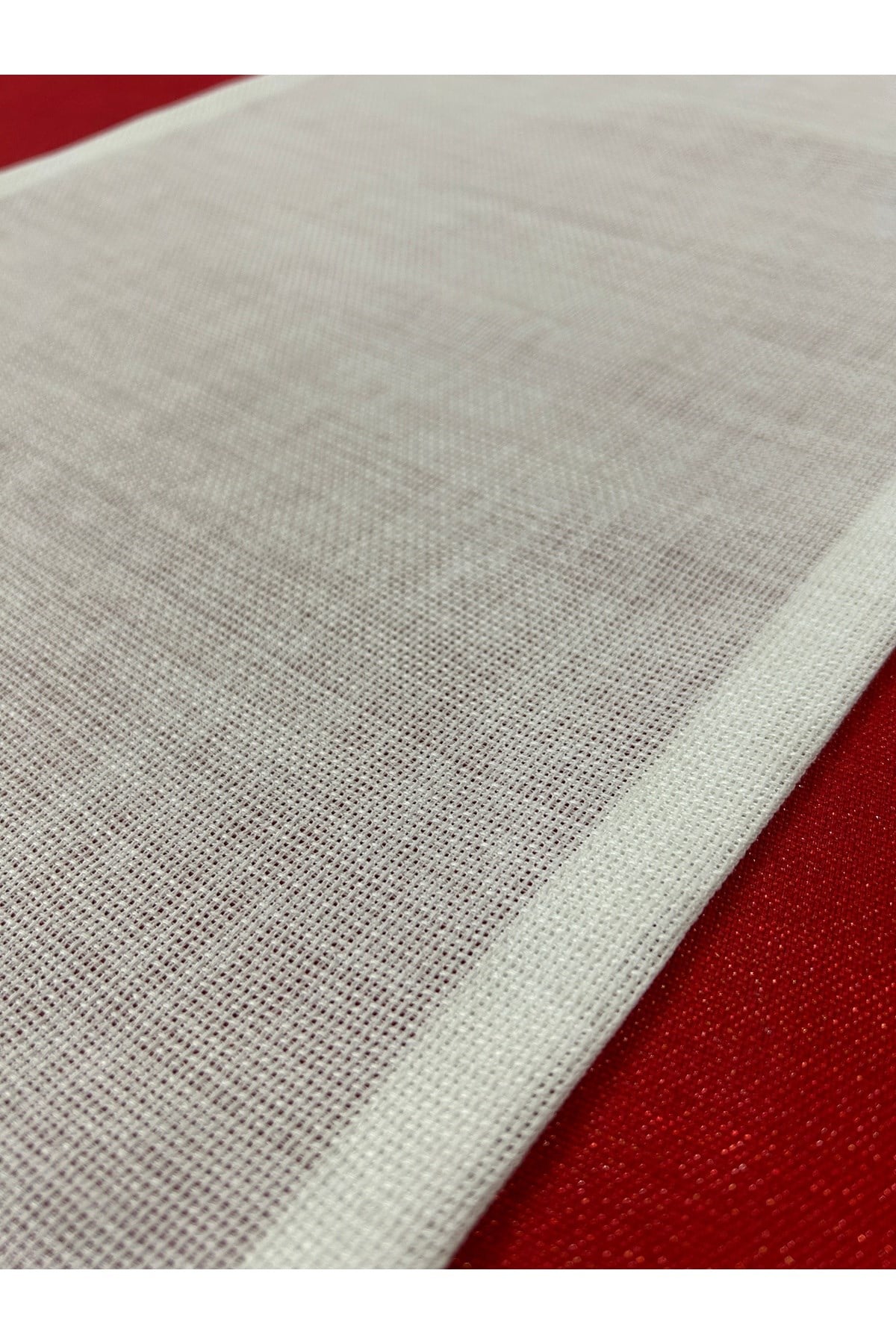 Etamin İşleme ve Nakışa Uygun Kırık Beyaz Runner 30x90cm