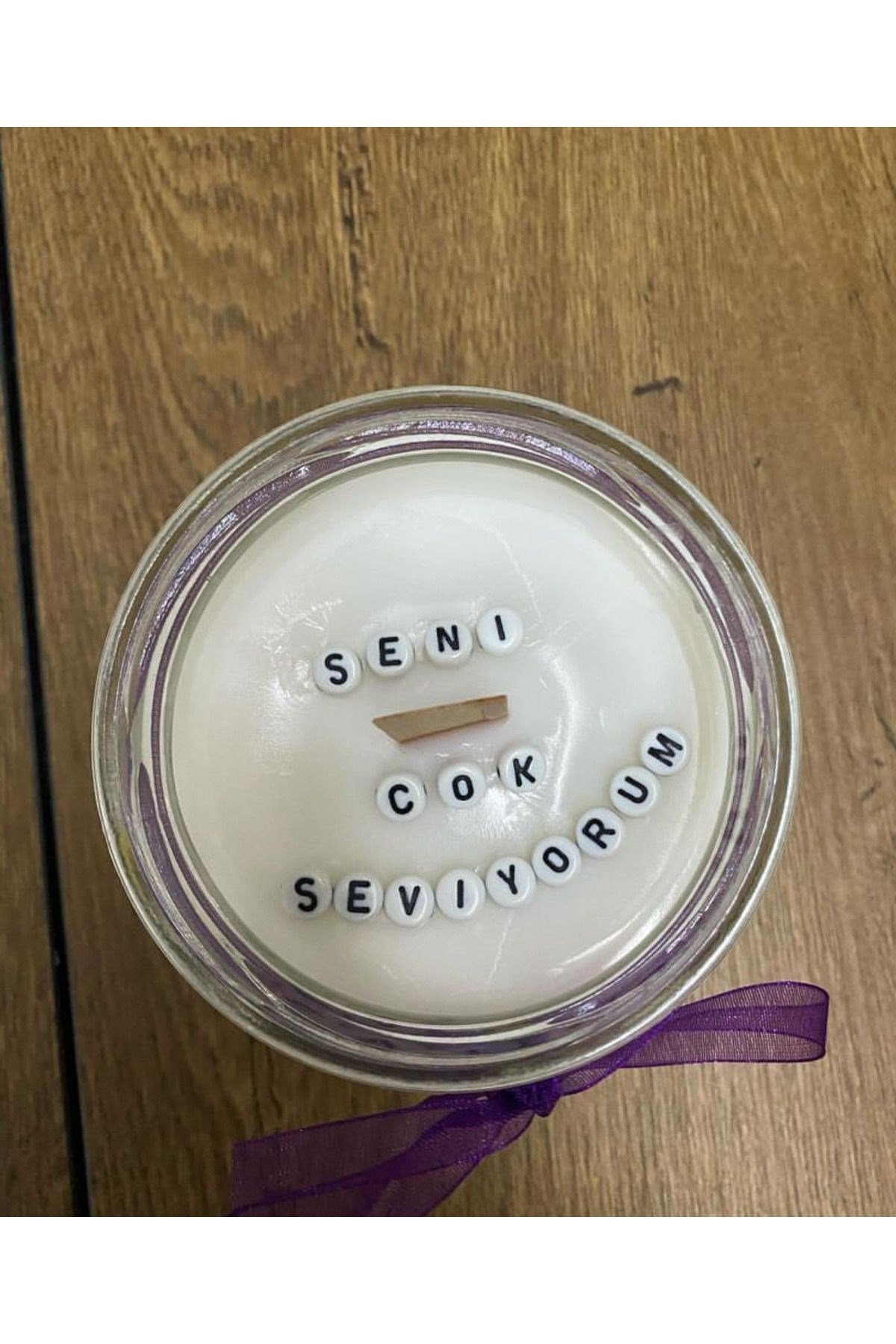 Gizli Mesajlı Mum - Sevgili - Arkadaş Mumu -Seni Çok Seviyorum Yazılı Kokulu Mum