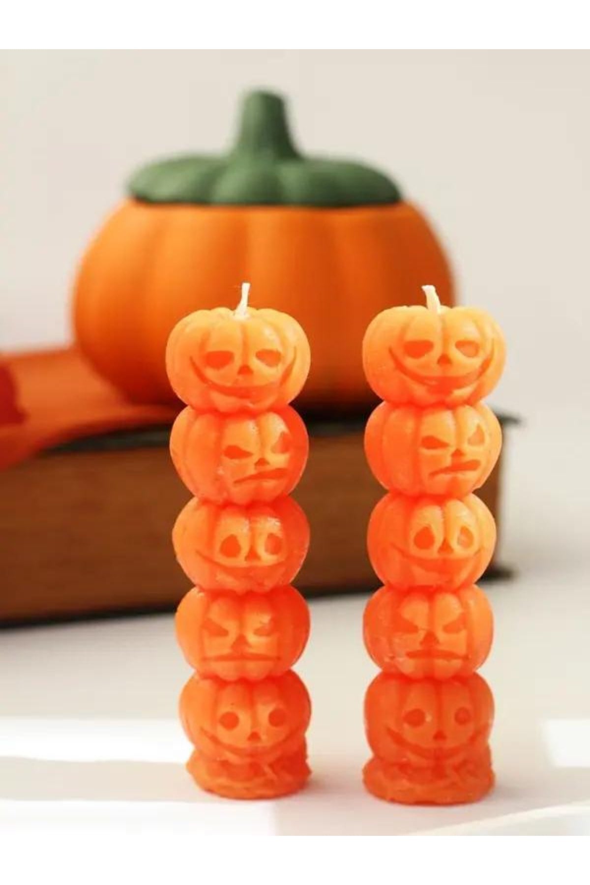 Hallowen Cadılar Bayramı -Balkabağı Sonbahar Temalı Mum 2 adet