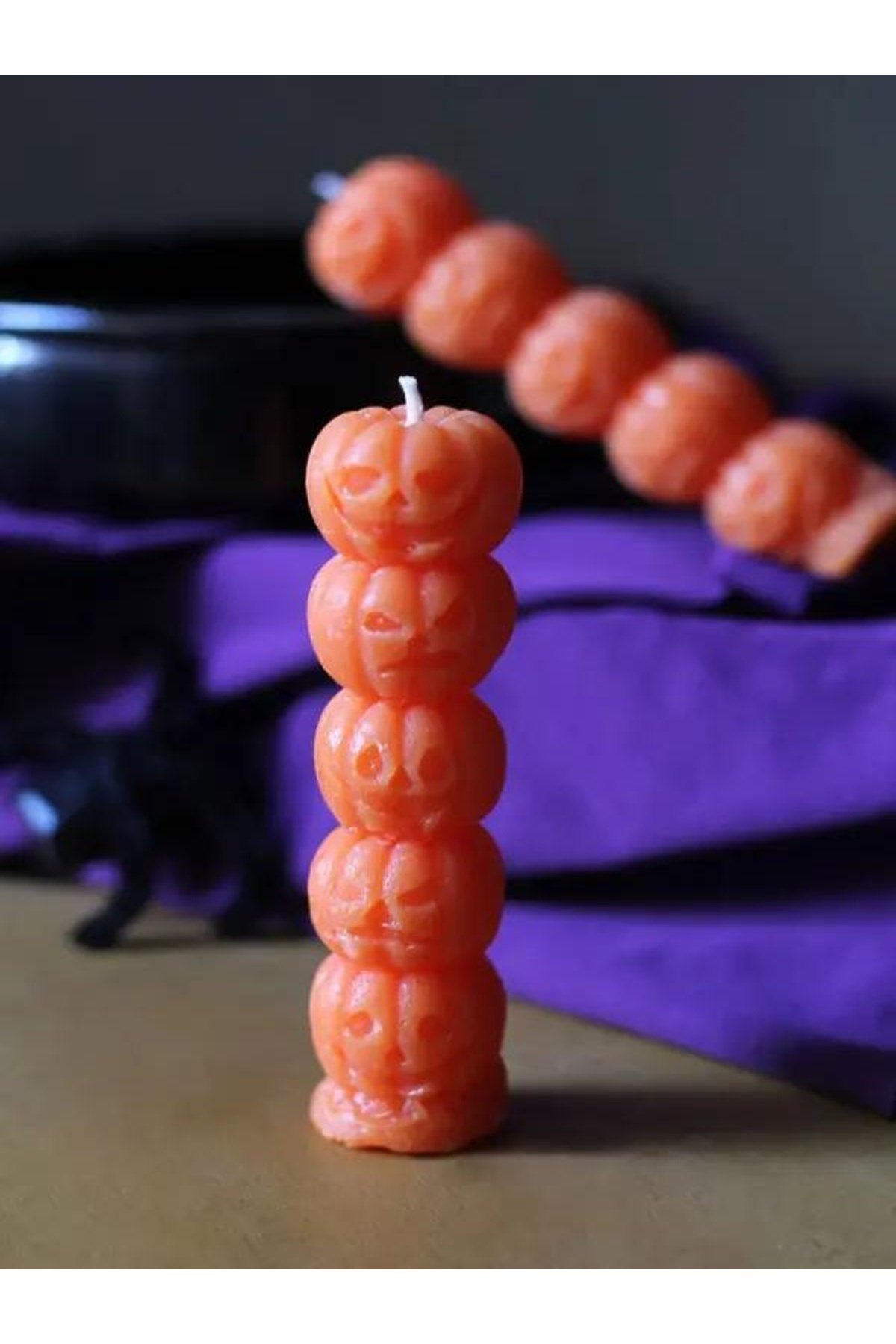 Hallowen Cadılar Bayramı -Balkabağı Sonbahar Temalı Mum 2 adet