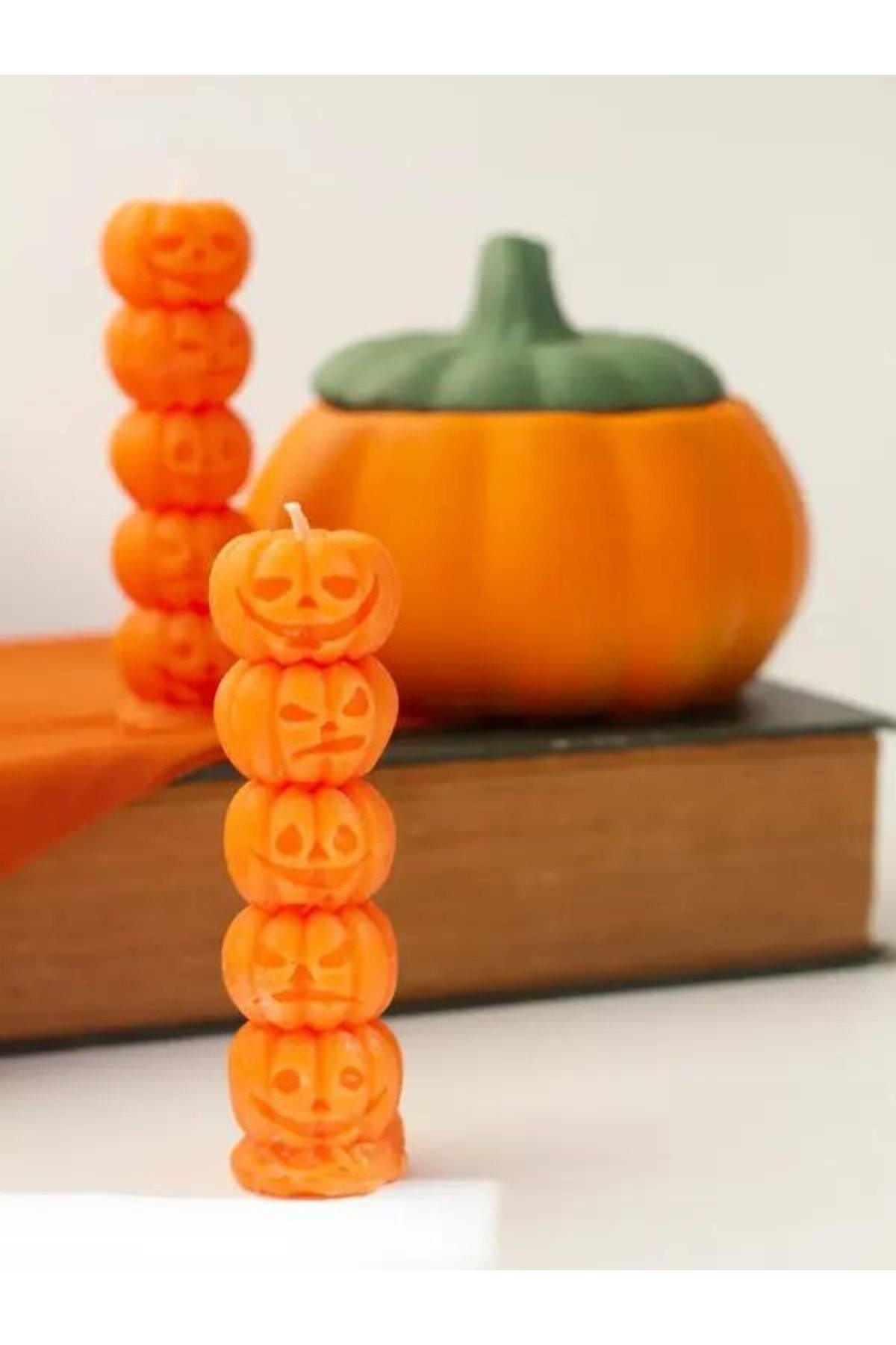 Hallowen Cadılar Bayramı -Balkabağı Sonbahar Temalı Mum 2 adet