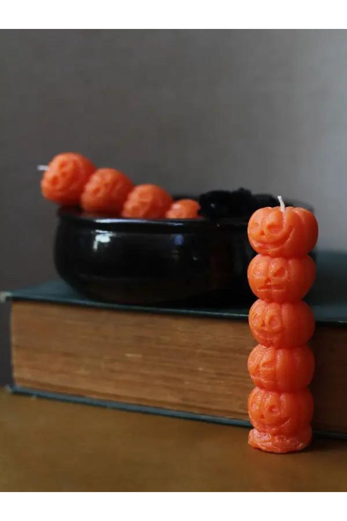 Hallowen Cadılar Bayramı -Balkabağı Sonbahar Temalı Mum 2 adet