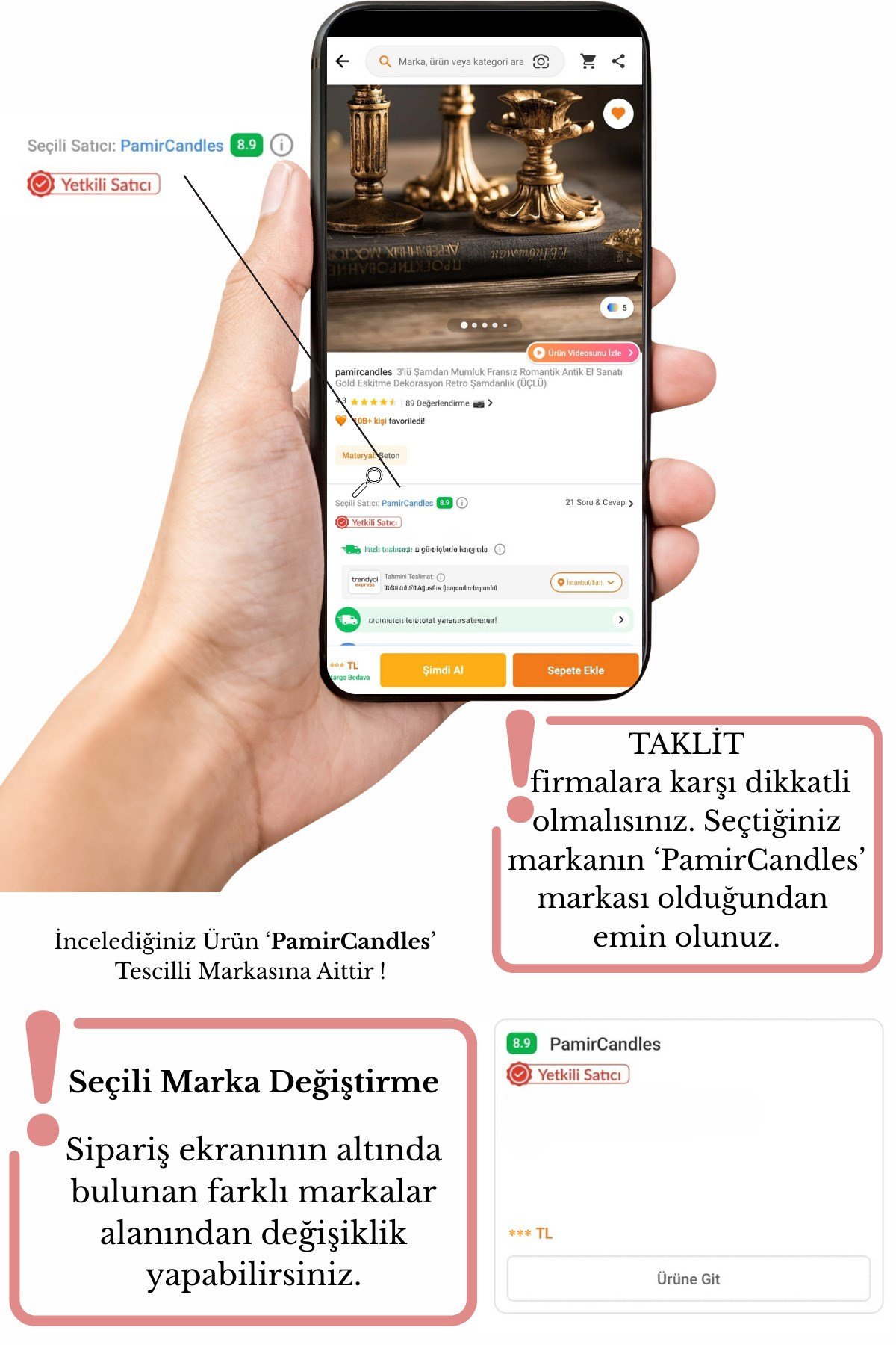 İkili Lotus Dekoratif Mum Seti | Vanilya Kokulu | Dresuar Set 3 'lü Şamdanlık