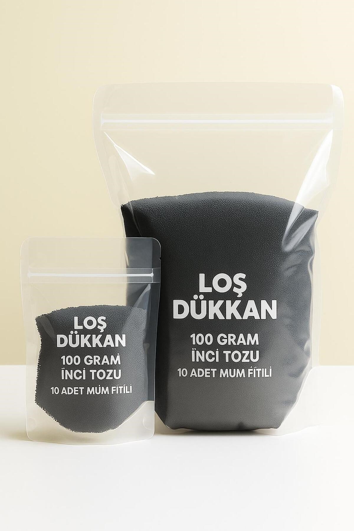 Incı Tozu Antrasit Renk Gül Kokulu Mum Sonsuzluk Tozu Mum Doğal Mum 100 Gram - 10 Adet Fitil Ile
