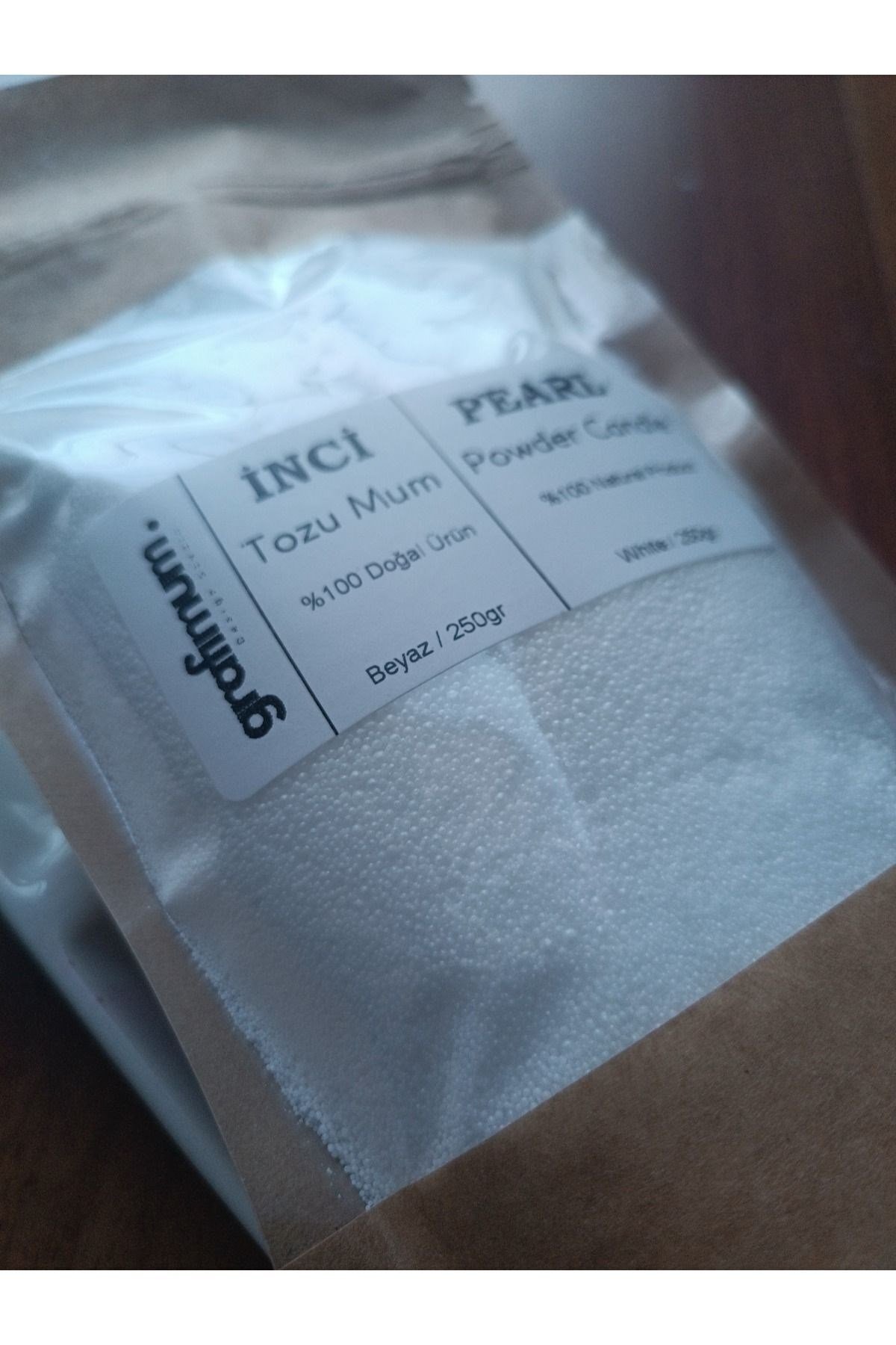 Incı Tozu Mum Beyaz 250 gram Sonsuzluk Tozu Mum Doğal Mum 20 Adet Fitil Ile Pearl Powder Candle