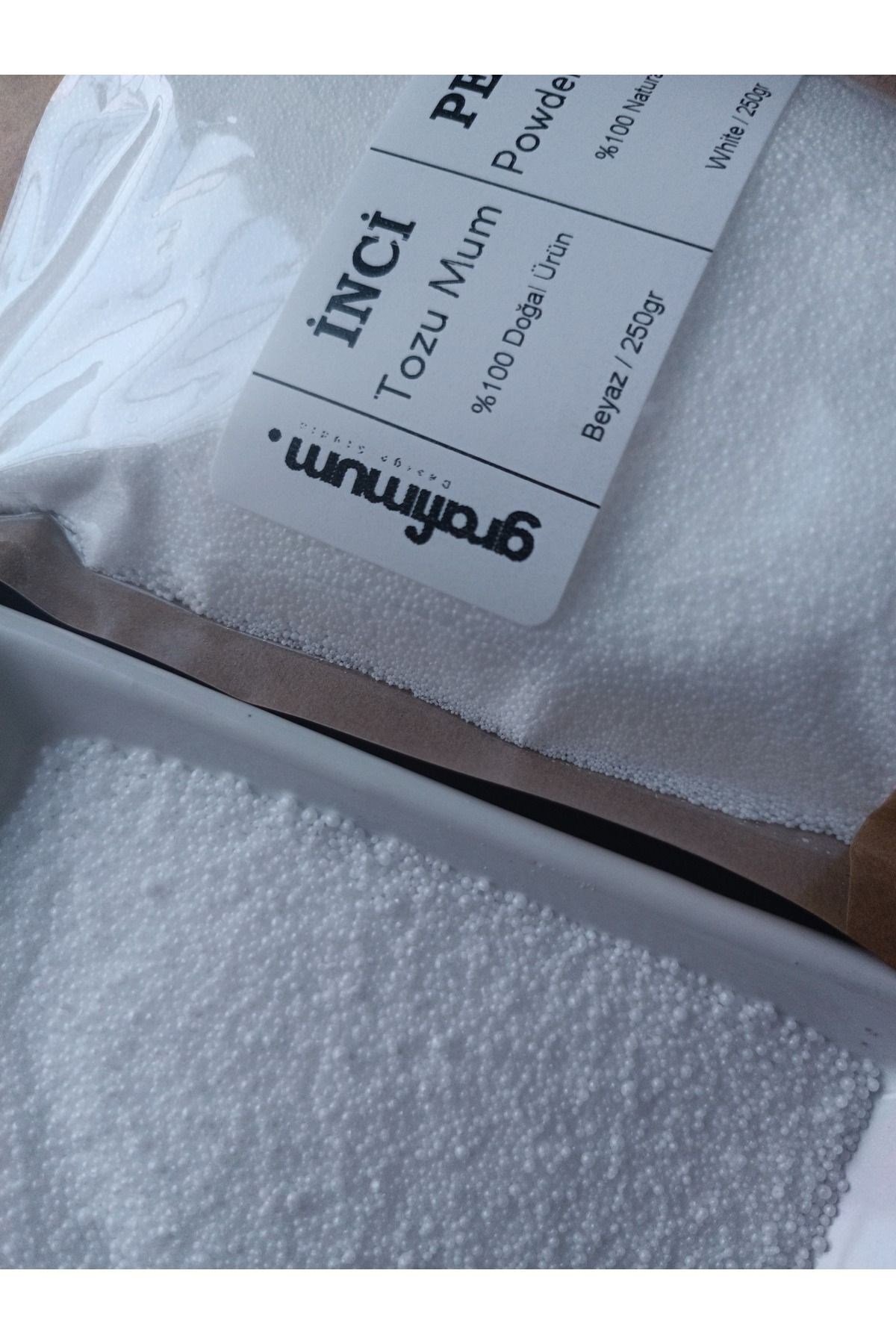Incı Tozu Mum Beyaz 250 gram Sonsuzluk Tozu Mum Doğal Mum 20 Adet Fitil Ile Pearl Powder Candle