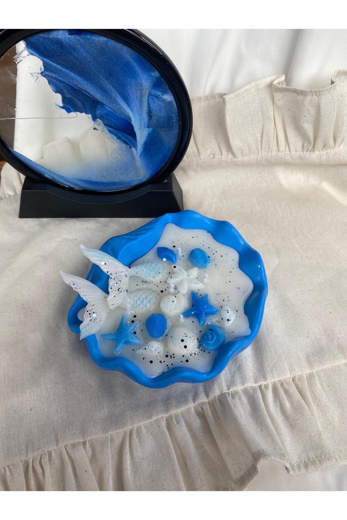İstiridye Deniz Kabuğu Tasarım Mum Soya Wax Mum