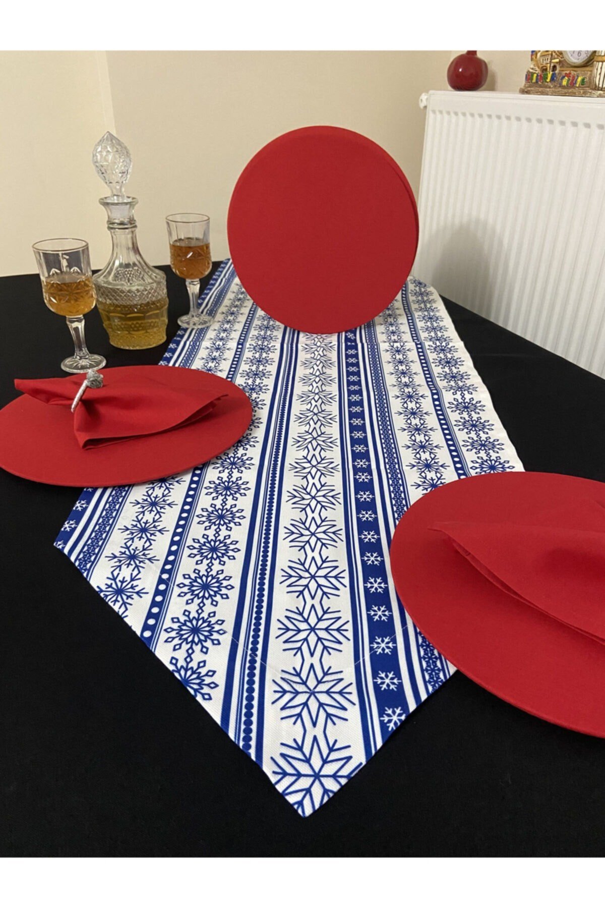 Kar Tanesi Runner , Kırmızı Supla 6 Kişilik 19 Parça Set