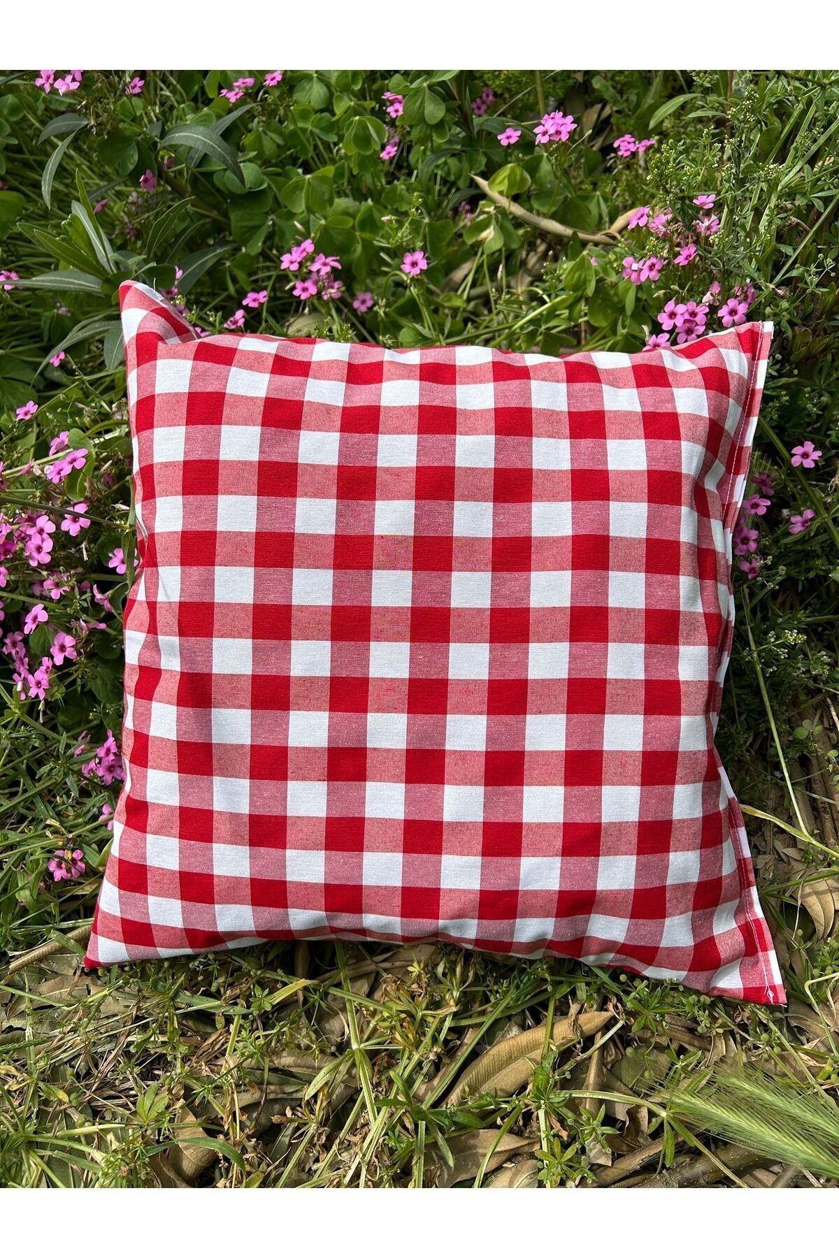 Kareli Dolgulu Piknik Minderi 1 Adet  40 x 40cm