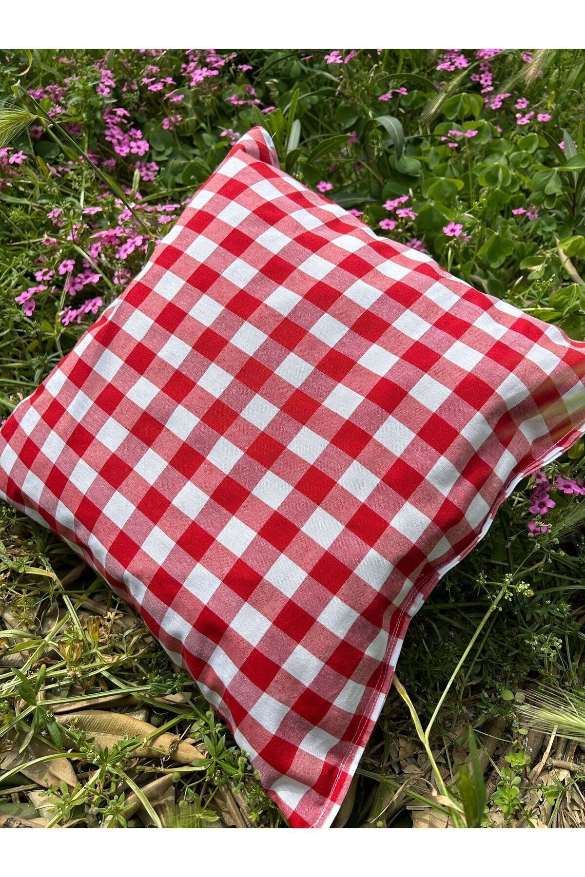 Kareli Dolgulu Piknik Minderi 1 Adet  40 x 40cm