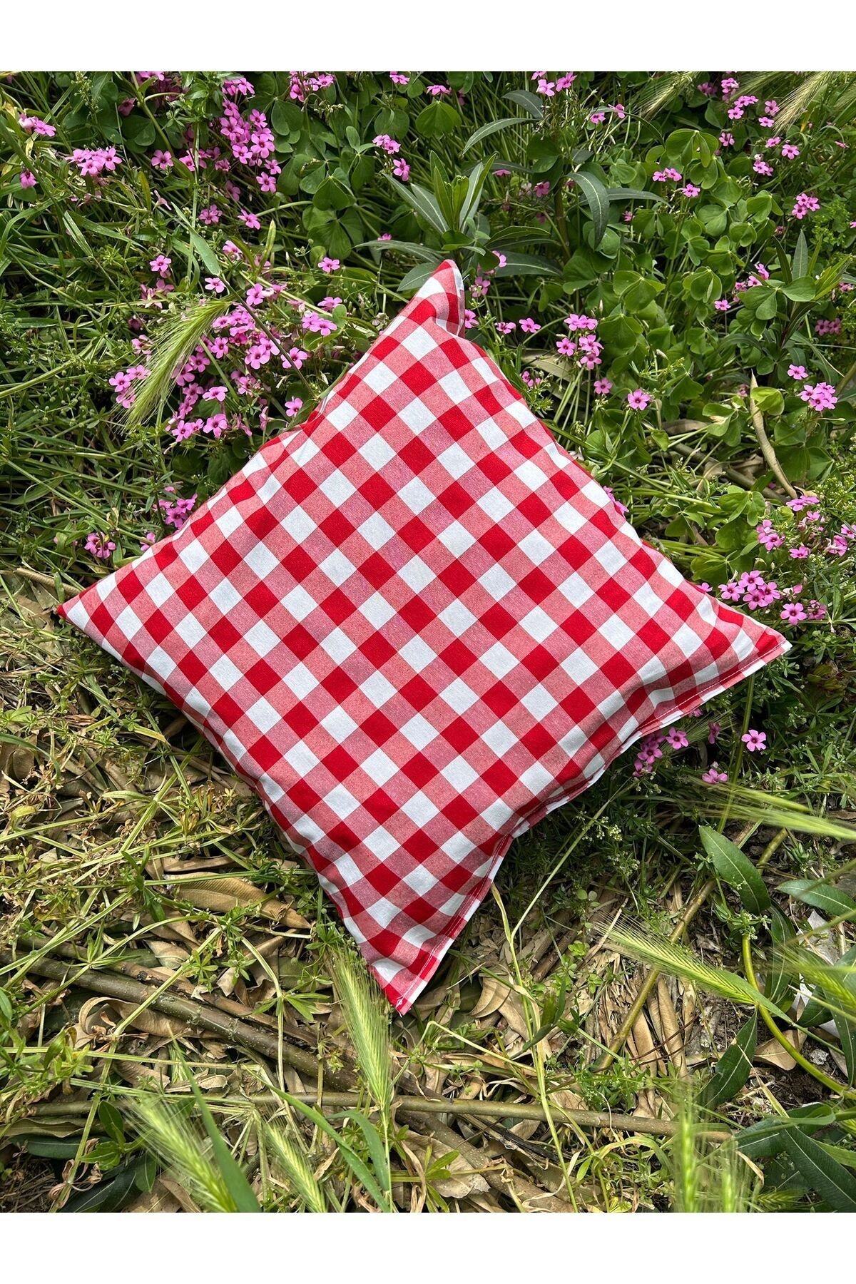 Kareli Dolgulu Piknik Minderi 1 Adet  40 x 40cm