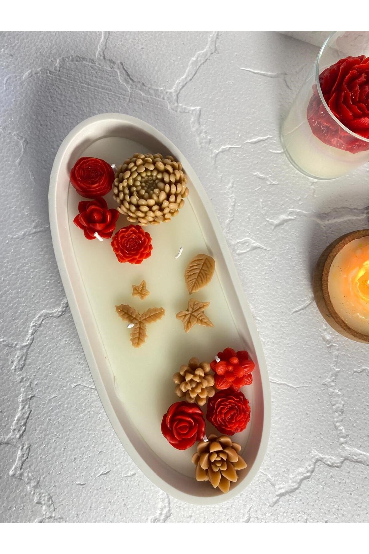 Kayık Kasede Kaktüs Bahçesi - Özel Hediyelik Mum