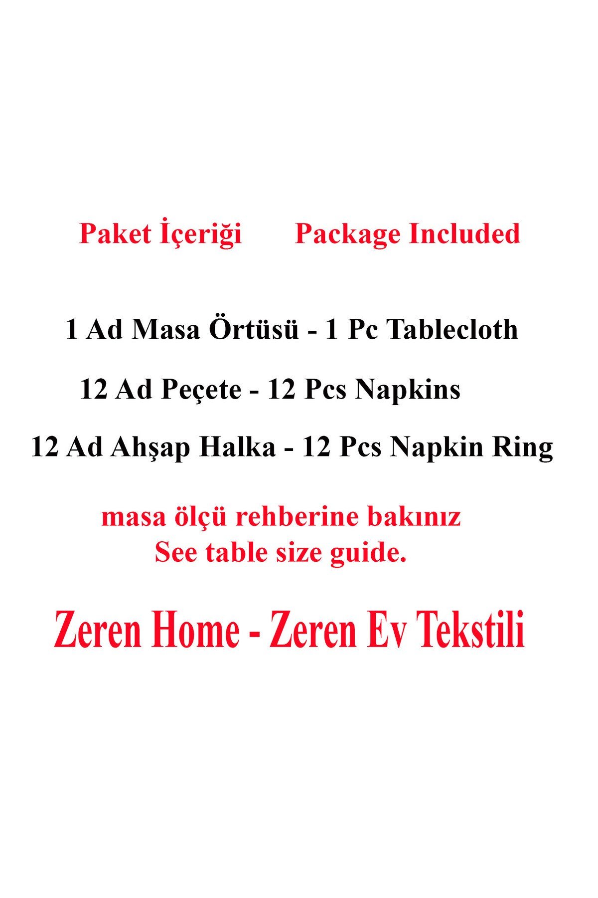 Keten Görünümlü Dertsiz Salon Masa Örtüsü Beyaz 25 Parça