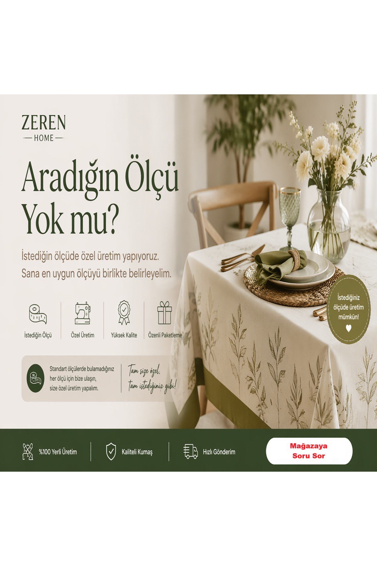 Keten Görünümlü Simli Begonvil Masa Örtüsü Siyah 13 Parça