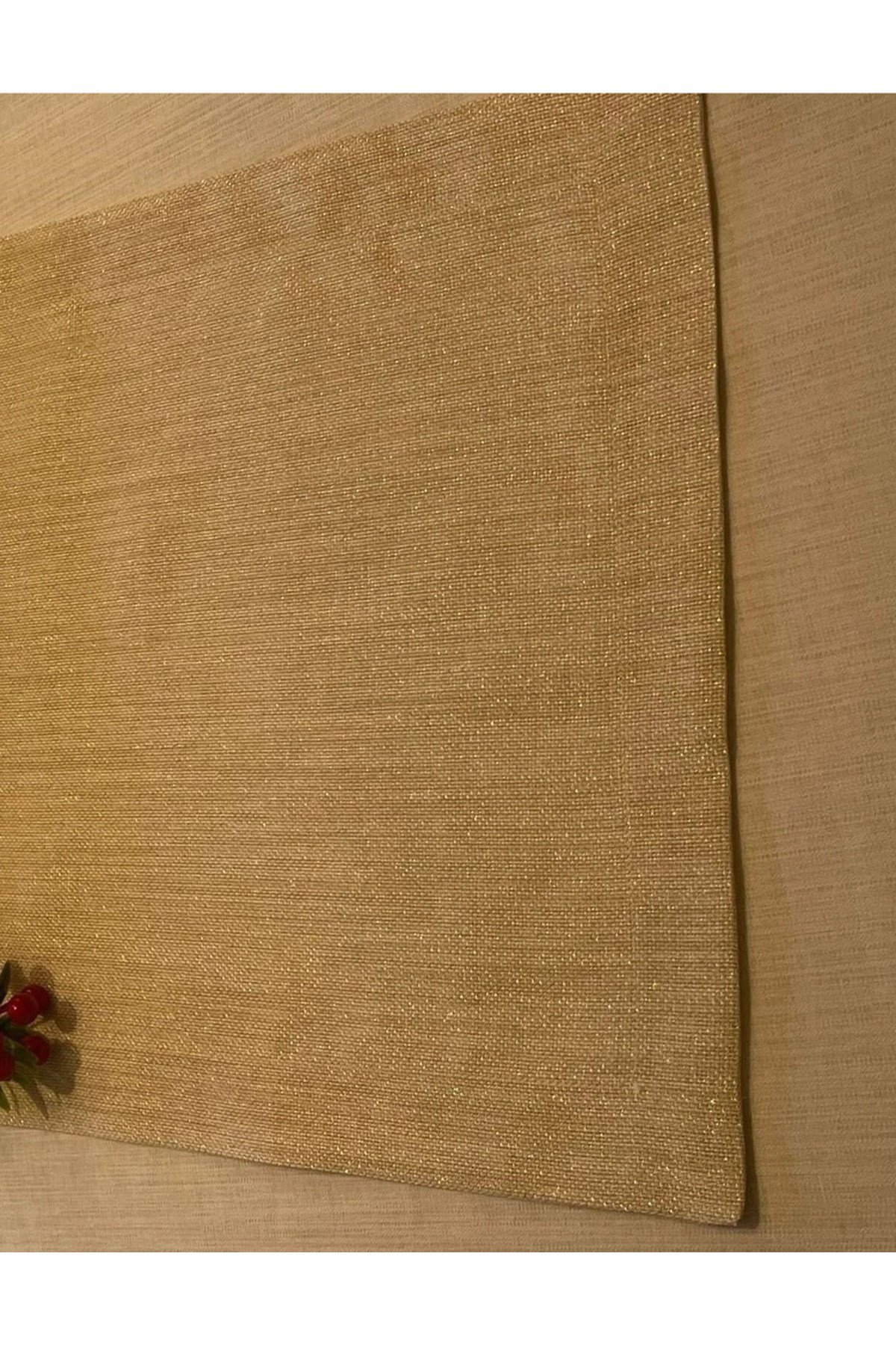 Keten Görünümlü Simli Linen Gold Amerikan Servis 35x45 - 6 Adet