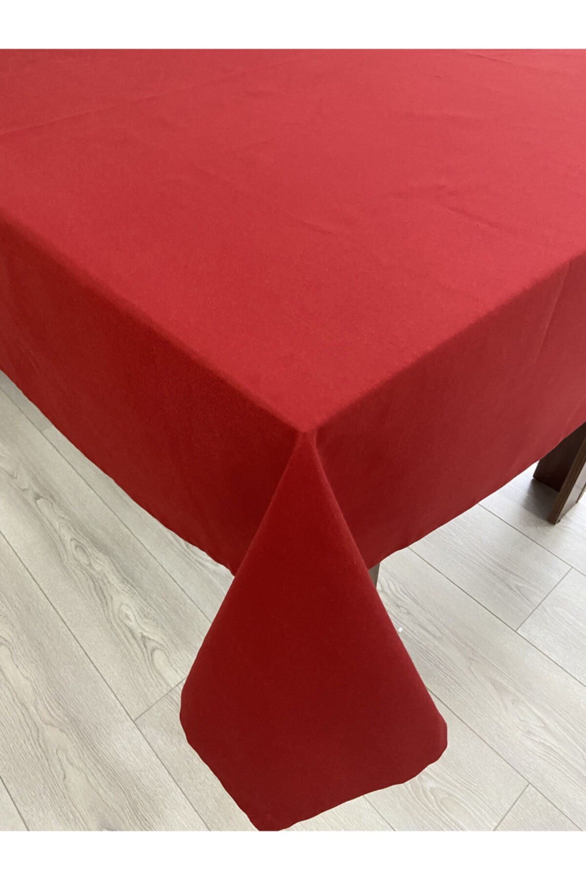 Kırmızı Masa Örtüsü , Ekose Runner , 2 Renk Supla Seti , Peçete 6 Kişilik