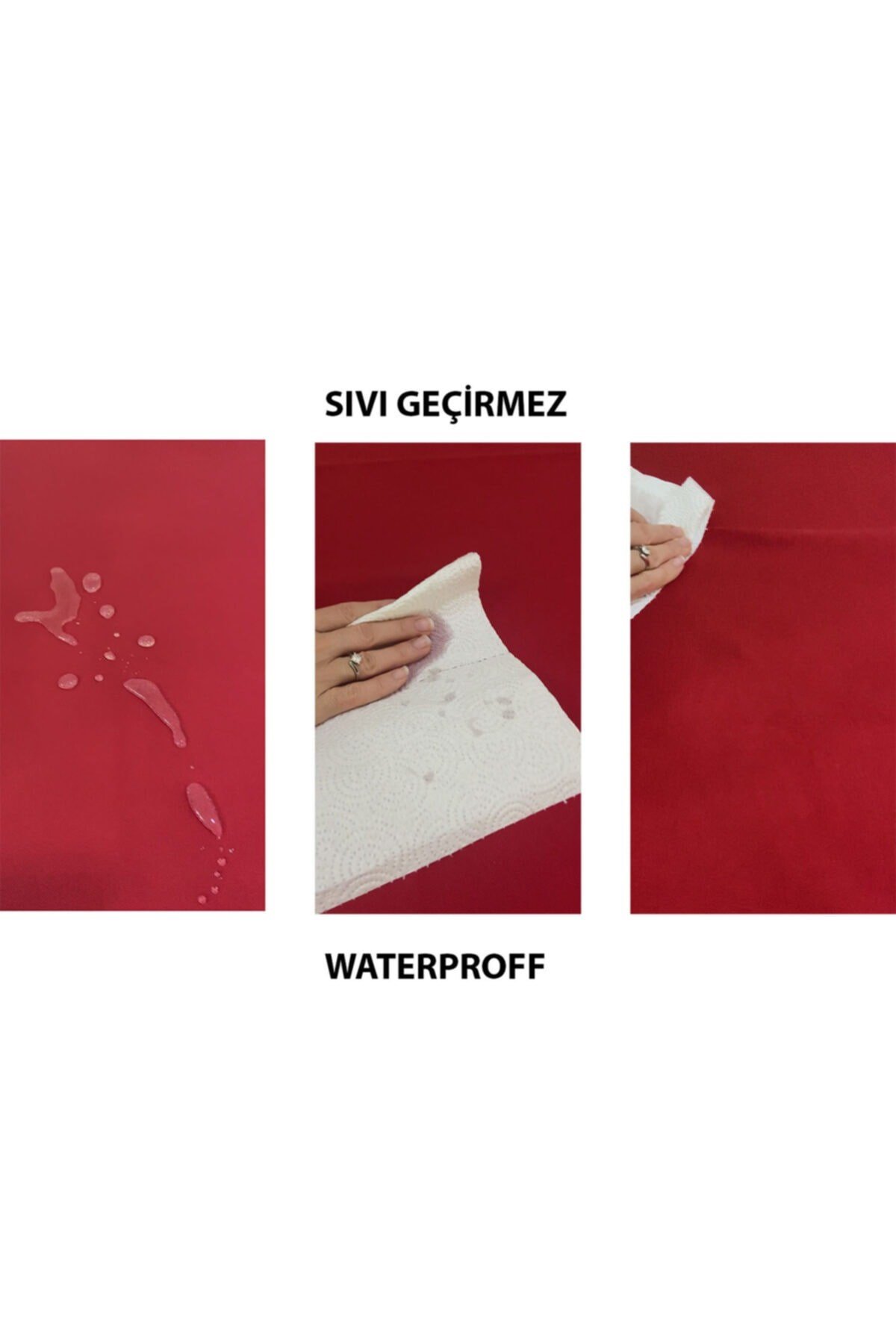 Kırmızı Masa Örtüsü , Ekose Runner , 2 Renk Supla Seti , Peçete 6 Kişilik