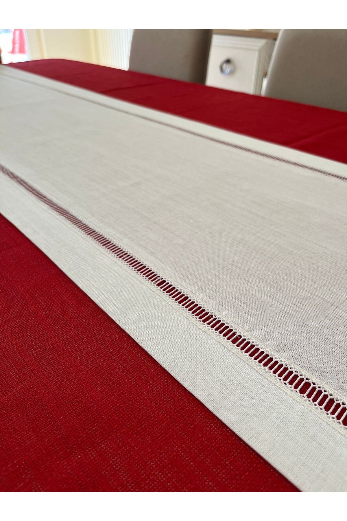 Kolber Detaylı Dertsiz Keten Runner 40 x 160