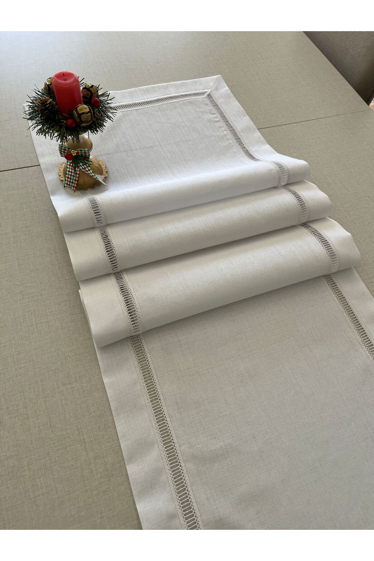 Kolber Detaylı Dertsiz Keten Runner 40 x 160
