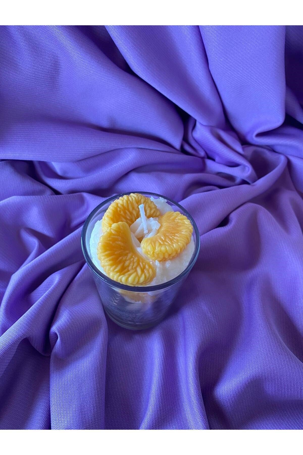 Kremalı Mandalina Dilimli Konsept Hediyelik Aromaterapi Mum