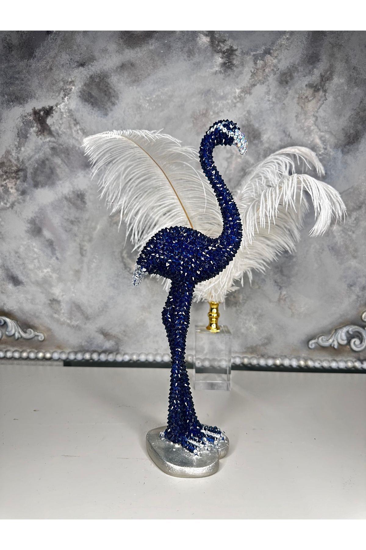 Kristal Taşlı Dekoratif Flamingo