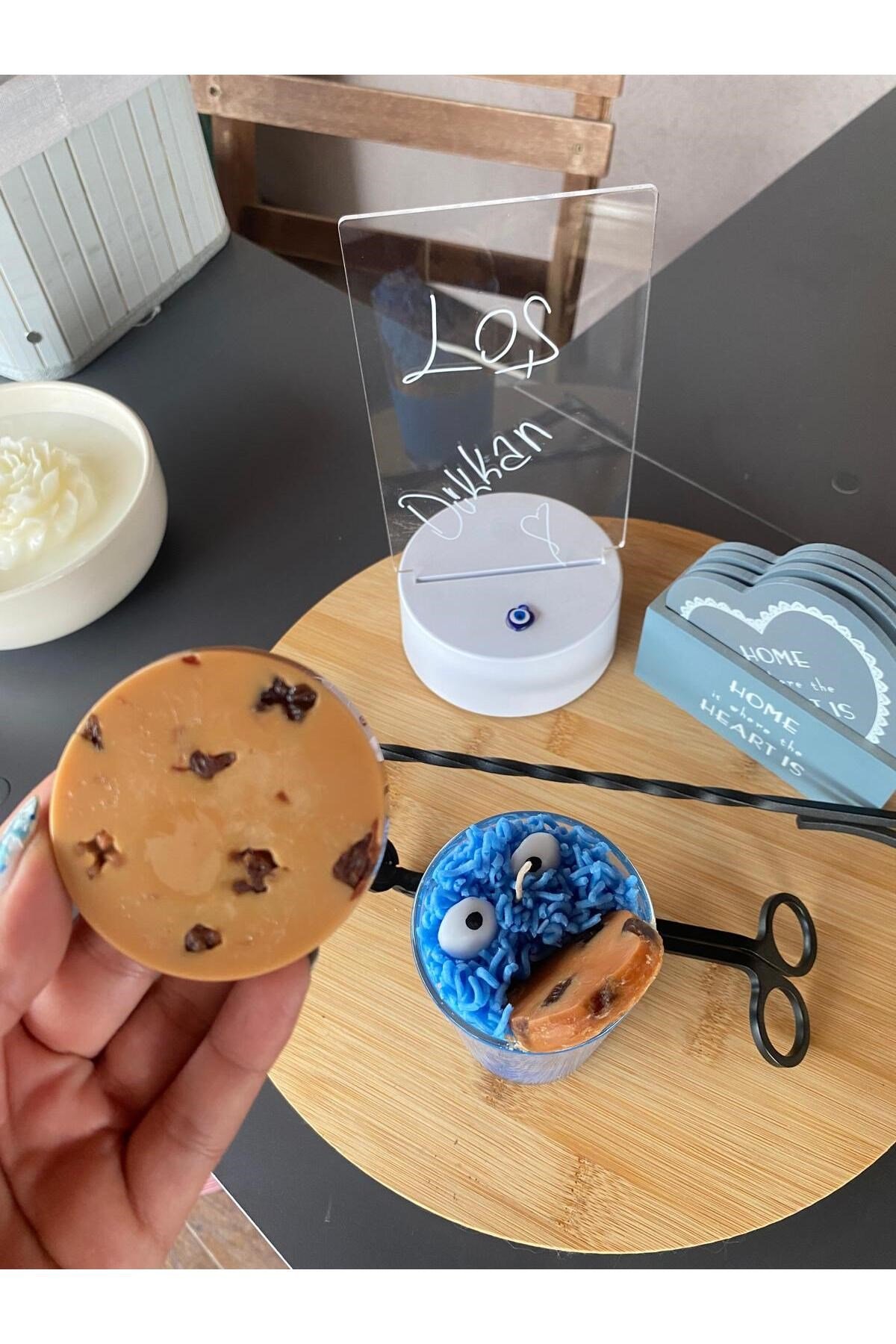 Kurabiye Canavarı - Cookie Moonster Konseptli Kokulu Mum