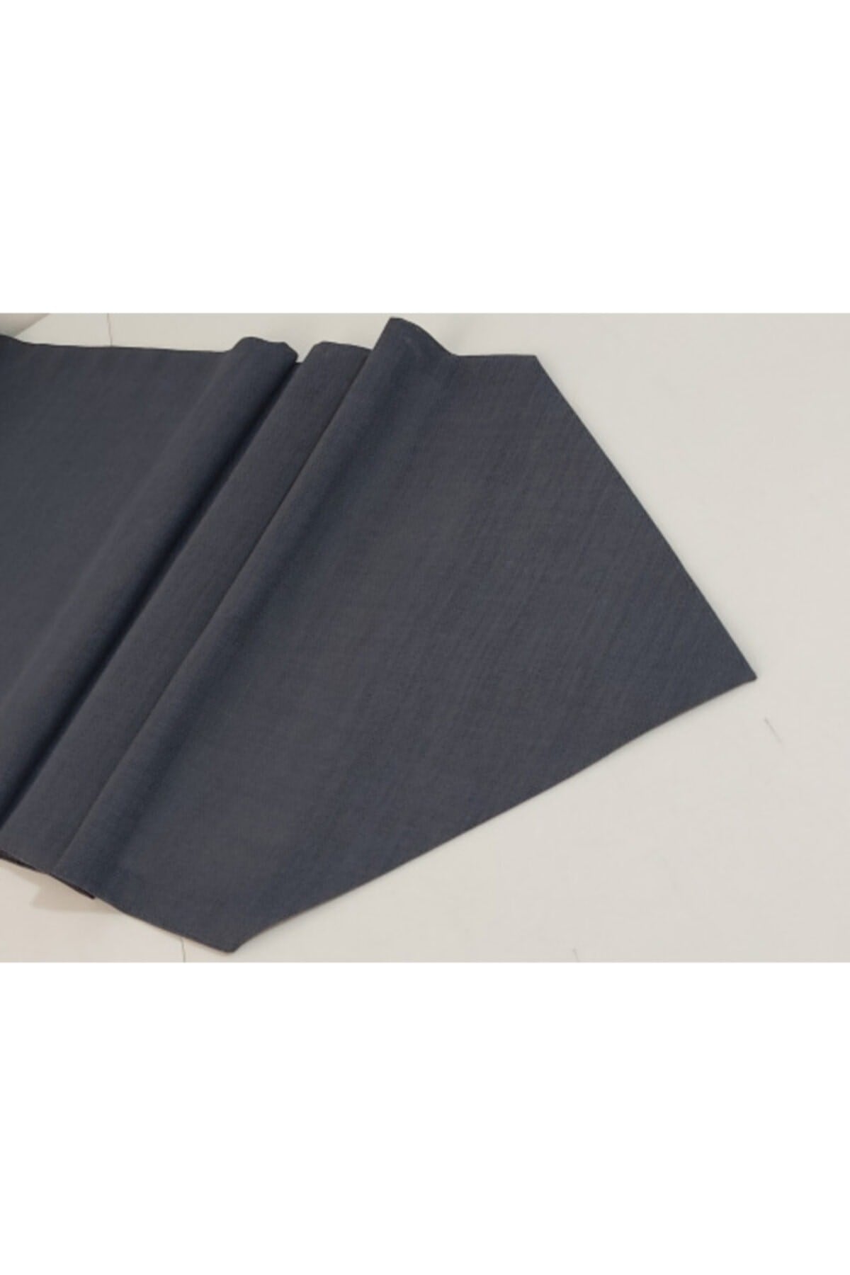 Linen Füme Renk Üçgen Runner 45x150