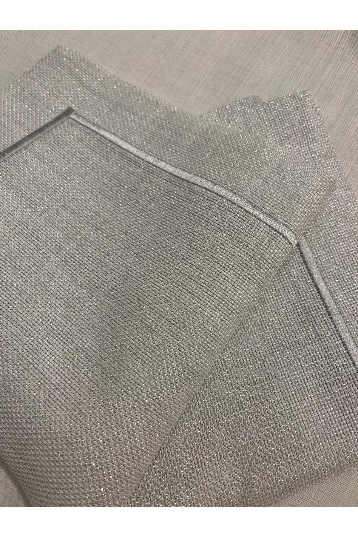 Piko Sarma Detaylı Polyester Keten Dertsiz Sunum Peçetesi GÜMÜŞ 40 x 40 - 6 Adet