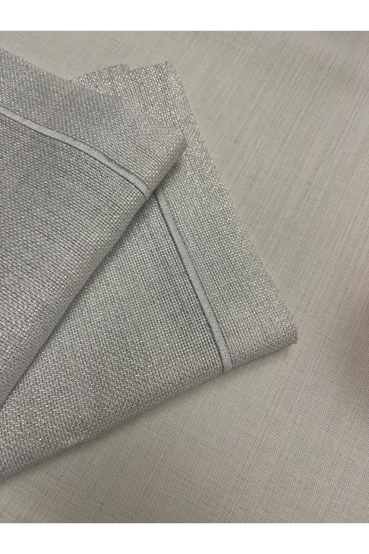 Piko Sarma Detaylı Polyester Keten Dertsiz Sunum Peçetesi GÜMÜŞ 40 x 40 - 6 Adet