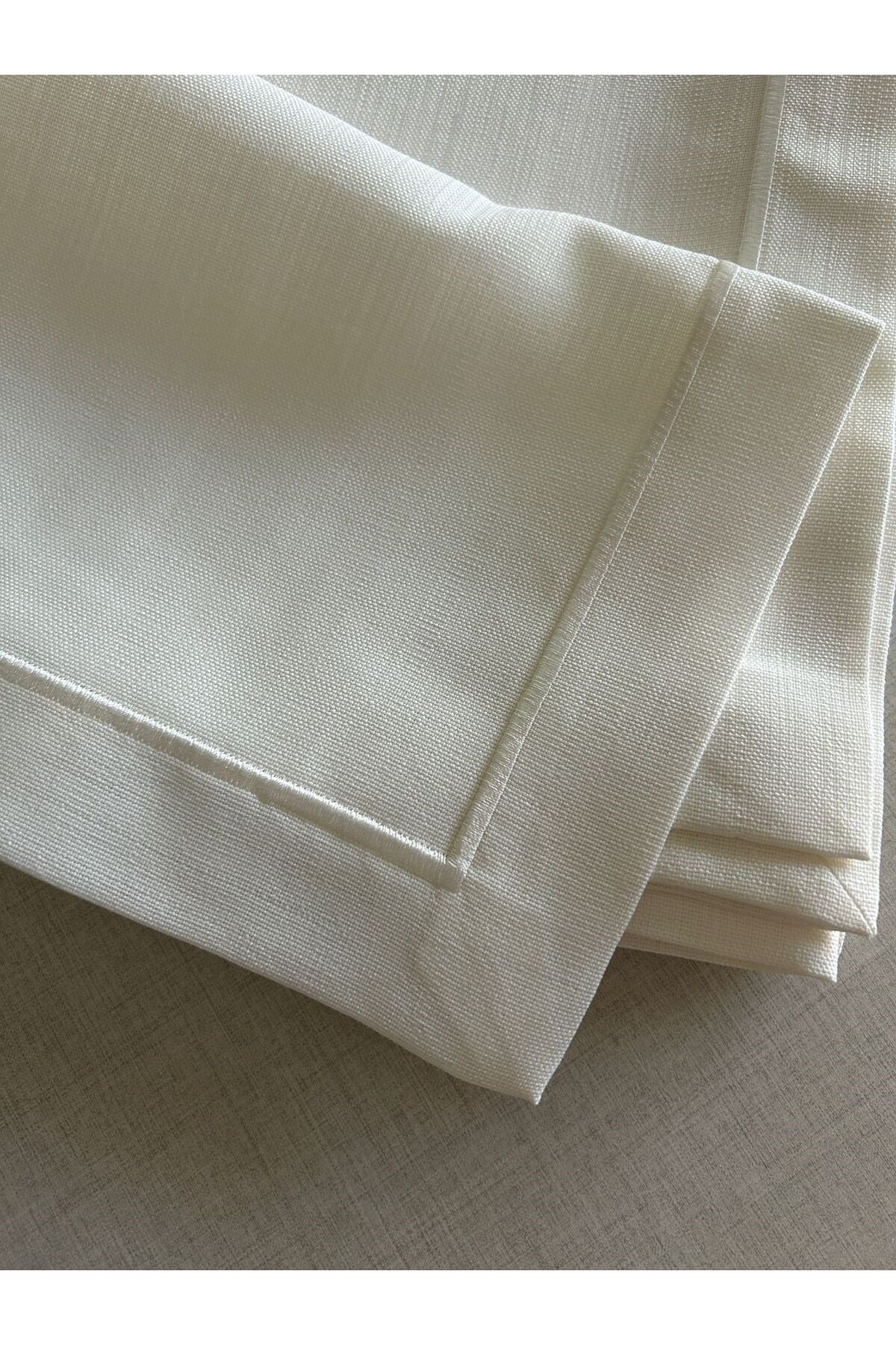 Piko Sarma Detaylı Polyester Keten Dertsiz Sunum Peçetesi 40 x 40 - 6 Adet