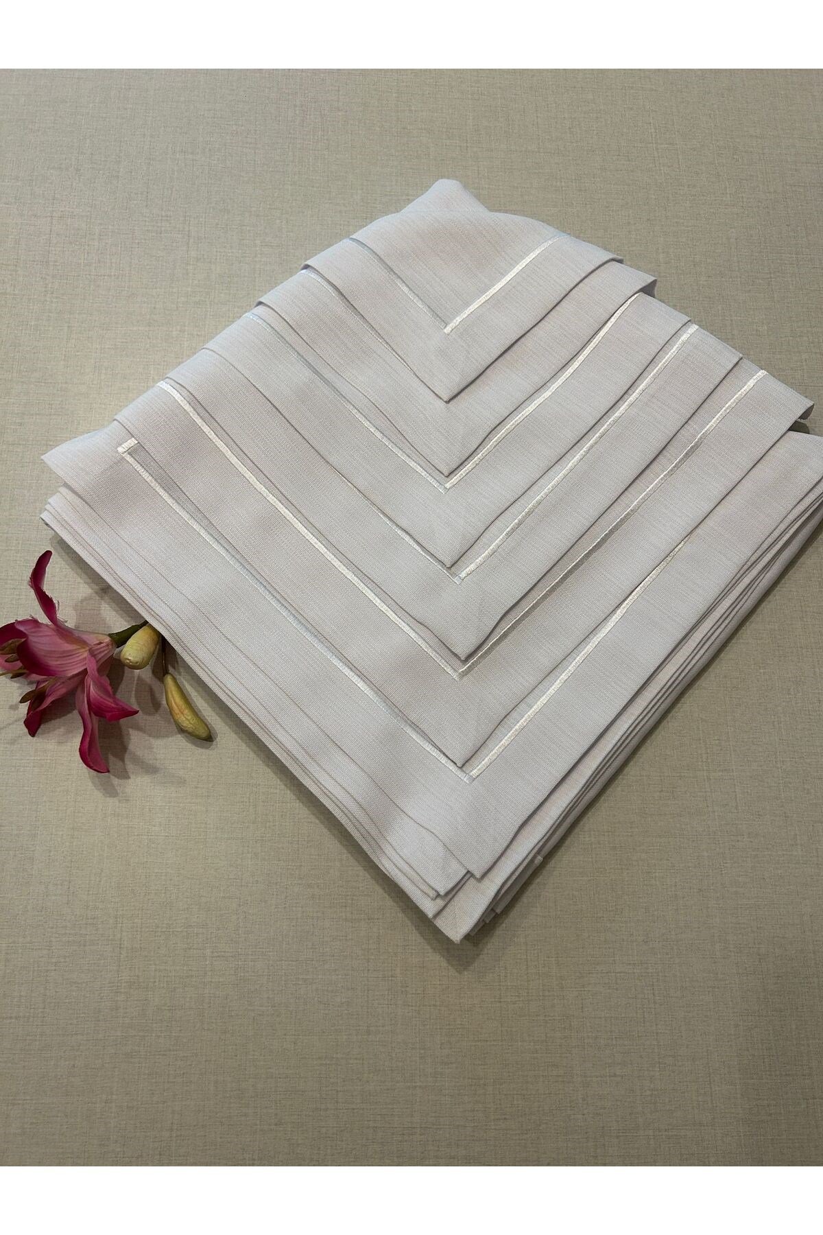 Piko Sarma Detaylı Polyester Keten Dertsiz Sunum Peçetesi 40 x 40 - 6 Adet