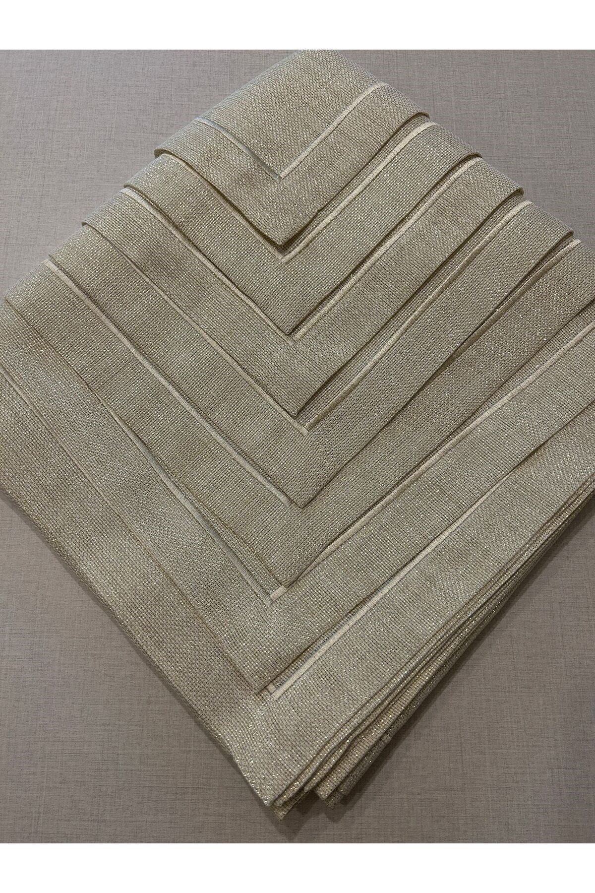 Piko Sarma Detaylı Polyester Keten Dertsiz Sunum Peçetesi 40 x 40 - 6 Adet
