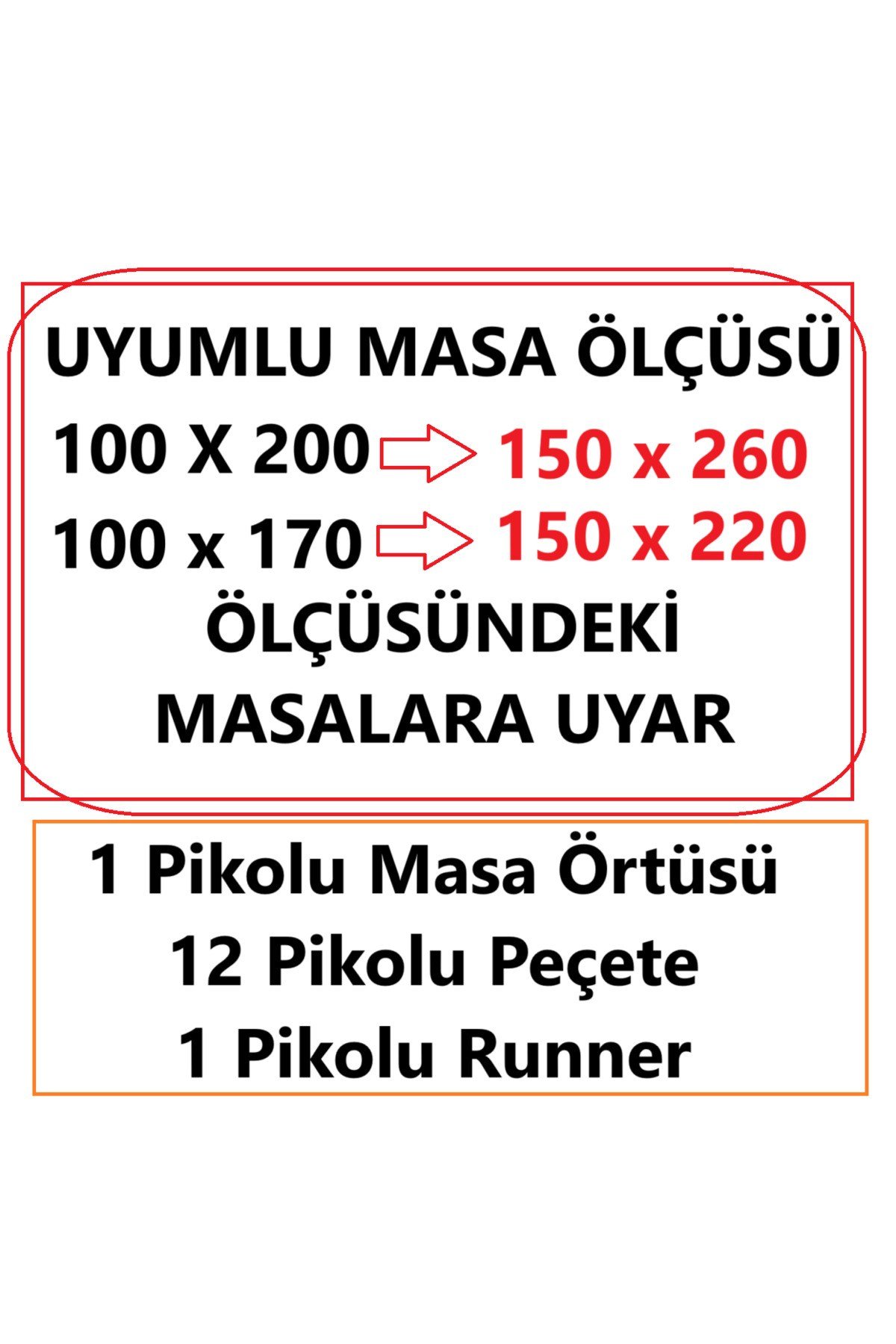 Piko Sarma Detaylı Polyester Keten Dertsiz Masa Örtüsü Gri + 12 Peçete + 1 Runner 14 Parça Takım