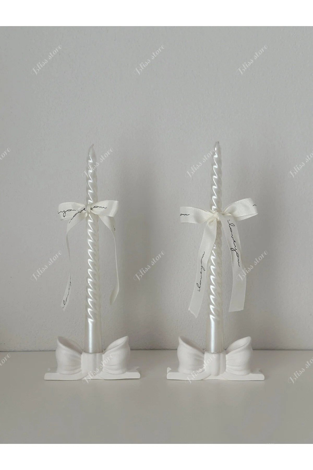 Pinterest 2li Fiyonk Şamdan, Mumluk, Kurdele Şamdan one size
