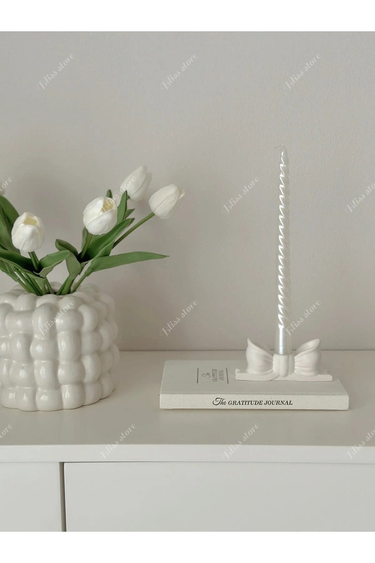 Pinterest 2li Fiyonk Şamdan, Mumluk, Kurdele Şamdan one size